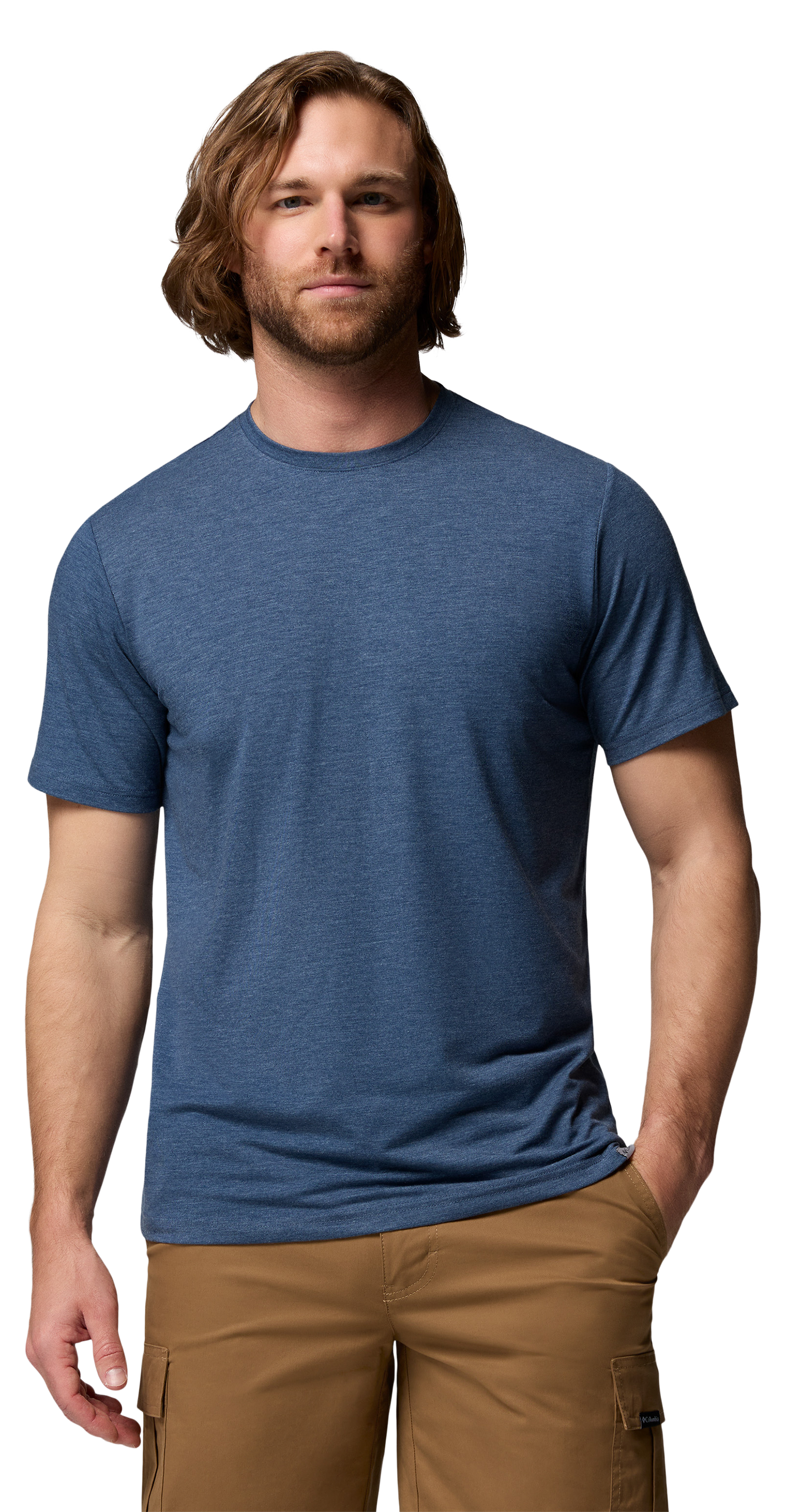 Image of Columbia CSC Soft Stretch Short-Sleeve T-Shirt - Dark Mountain Heather