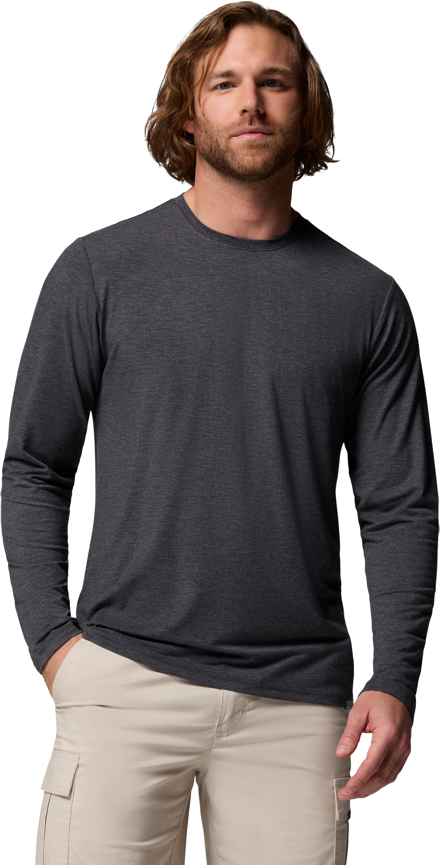 Image of Columbia CSC Soft Stretch Long-Sleeve T-Shirt - Shark Heather