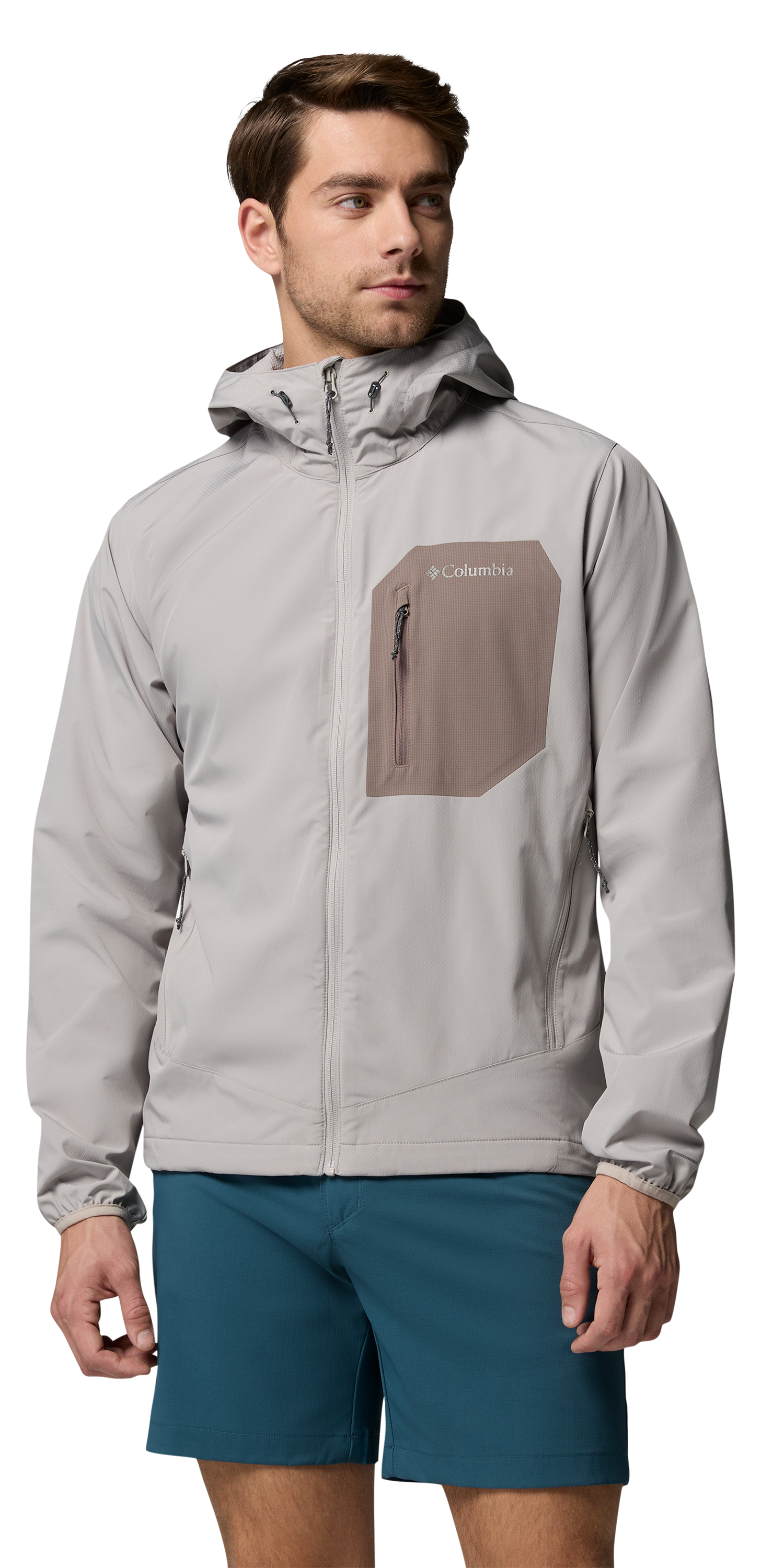 Image of Columbia Tall Heights III Softshell Hooded Jacket - Flint Grey/Iron - L