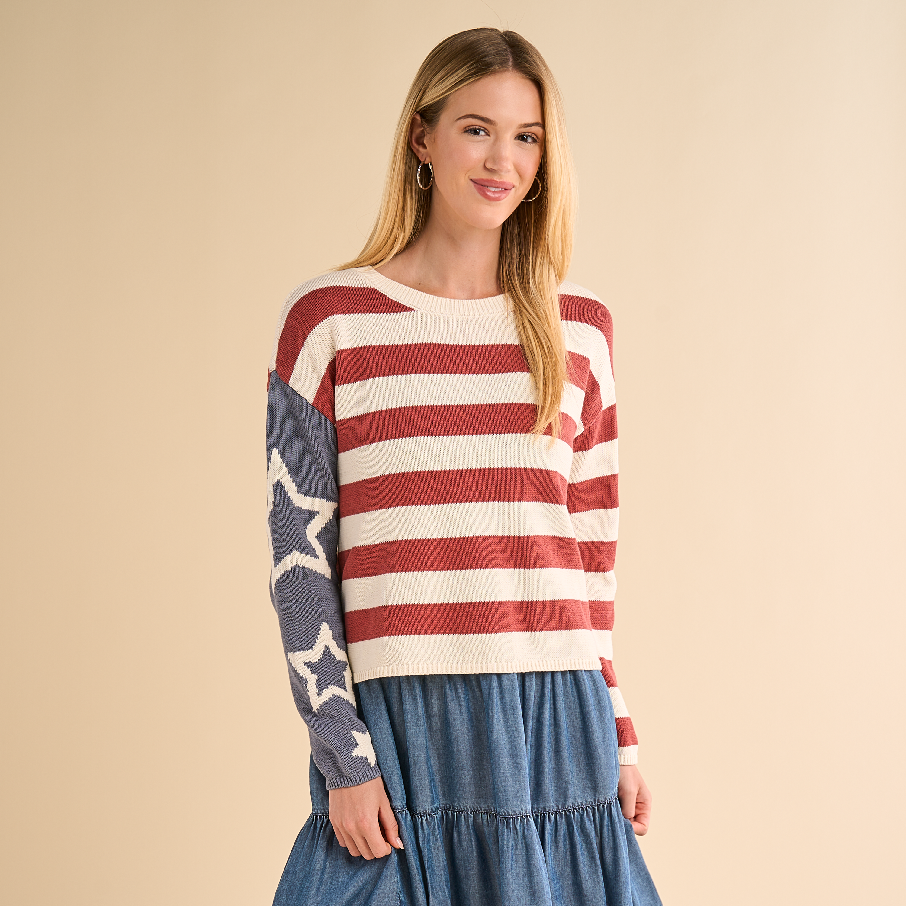 Image of Natural Reflections Vintage Flag Sweater