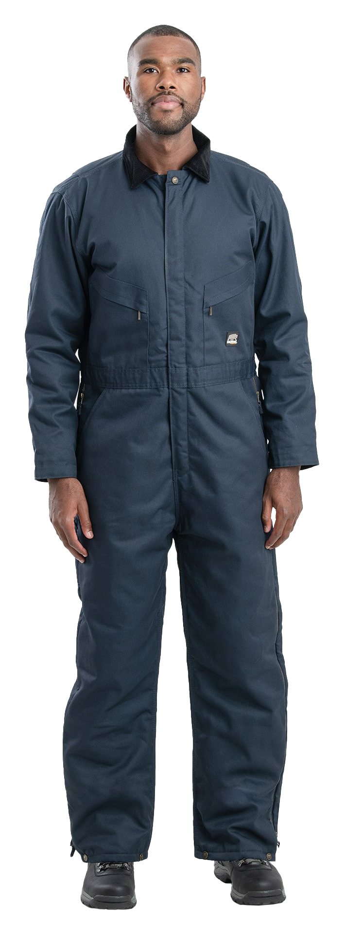Image of Berne Heritage Twill Insulated Coveralls - Navy - L Short