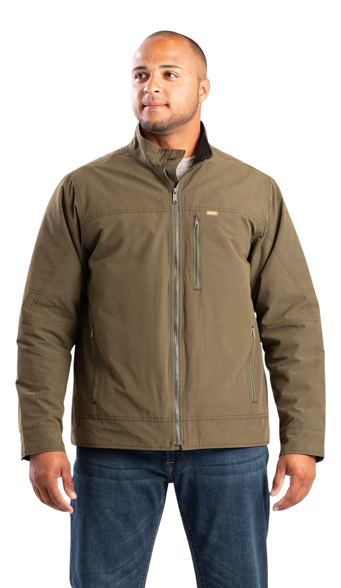 Image of Berne Quilt-Lined Micro-Duck Chore Jacket - Cedar Green - 2XL