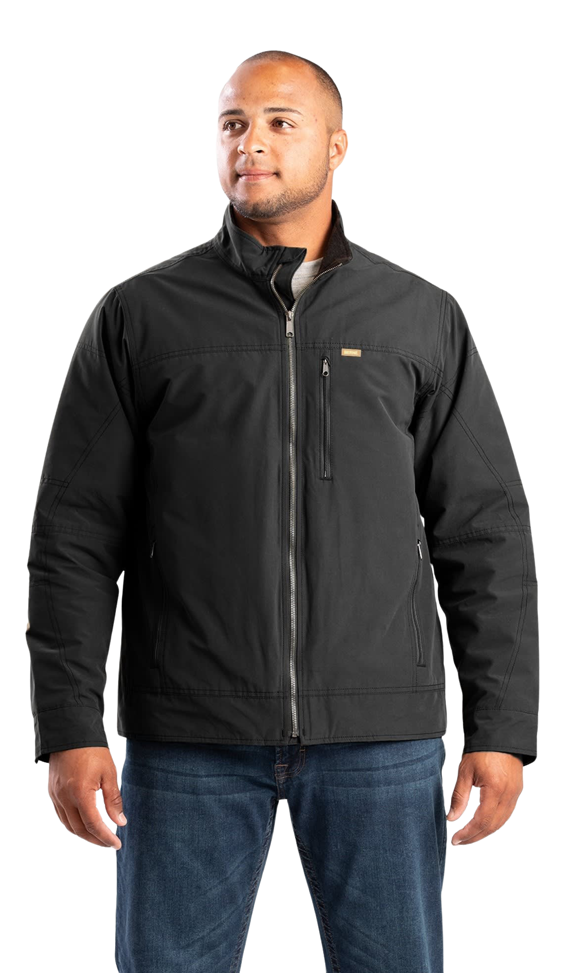 Image of Berne Quilt-Lined Micro-Duck Chore Jacket - Black - M