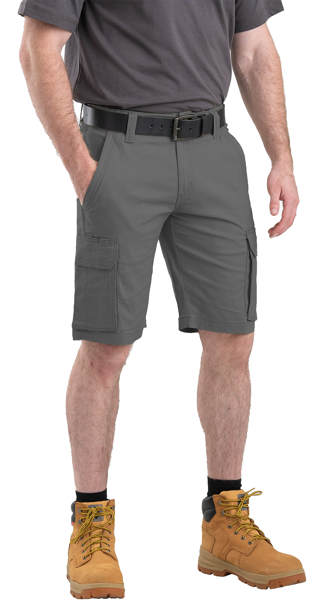 Image of Berne Heartland Flex Twill Work Shorts - Slate