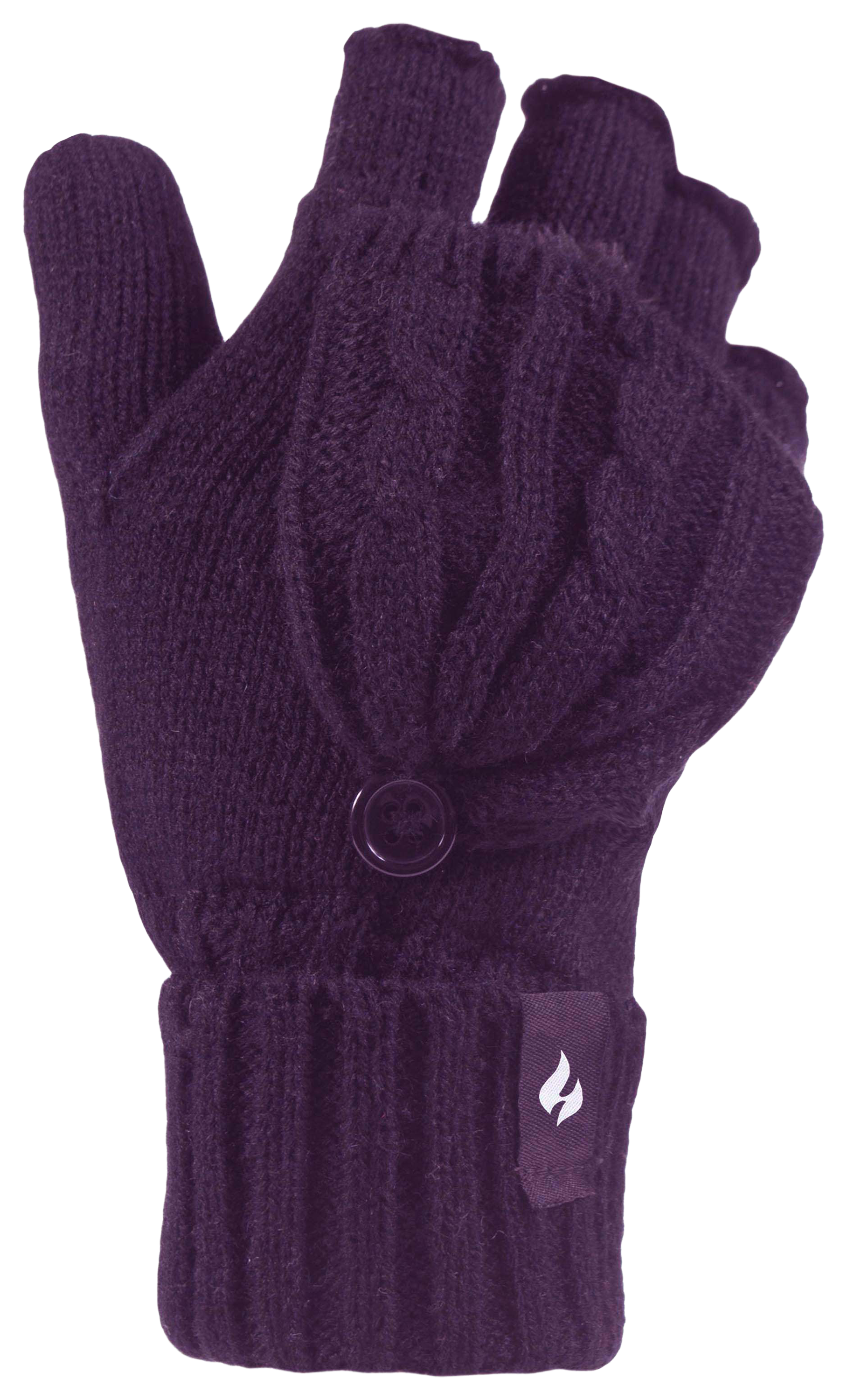 Image of Heat Holders Melinda Cable Knit Converter Gloves - Purple