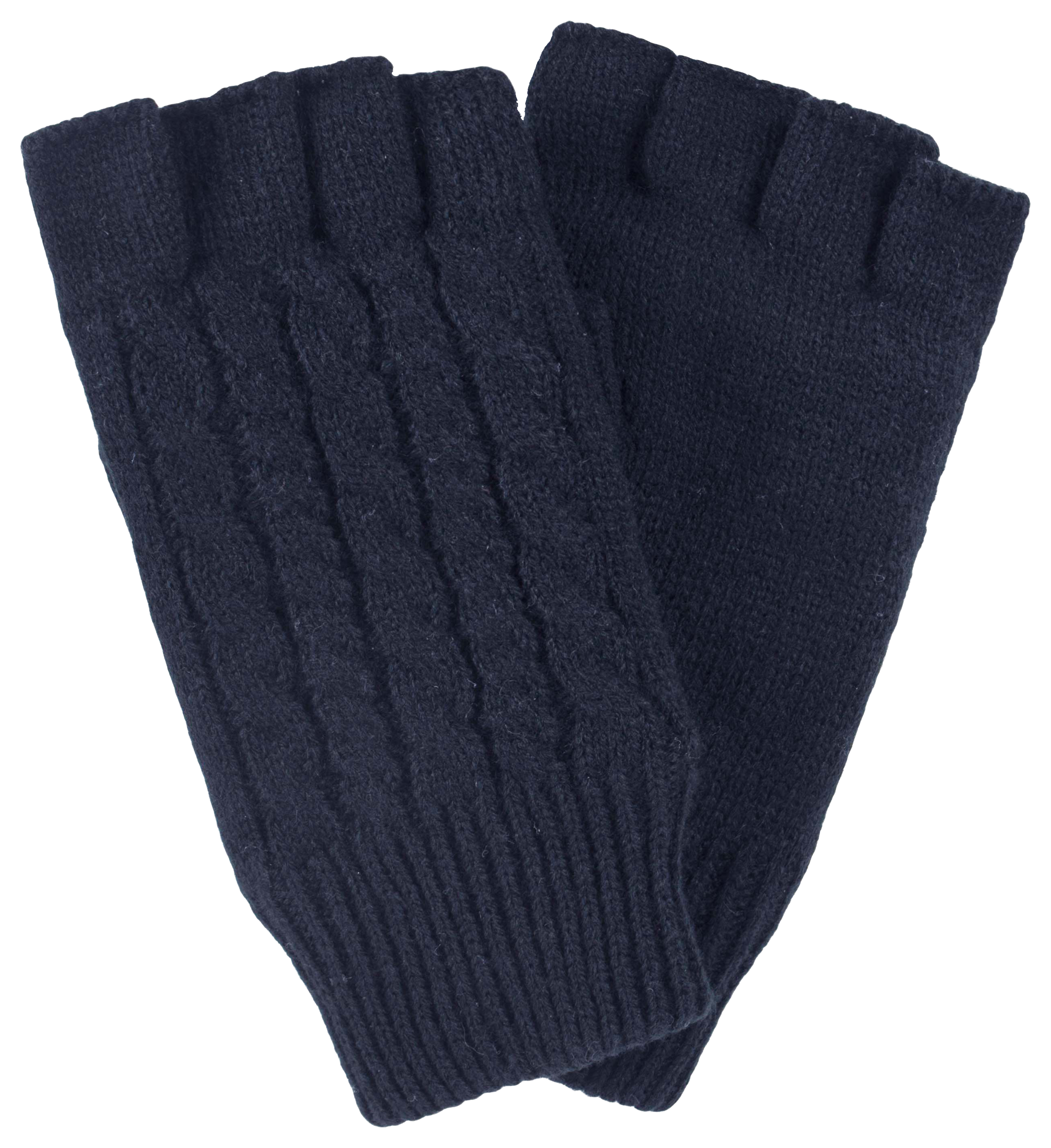 Image of Heat Holders Ayla Cable Knit Fingerless Gloves - Navy