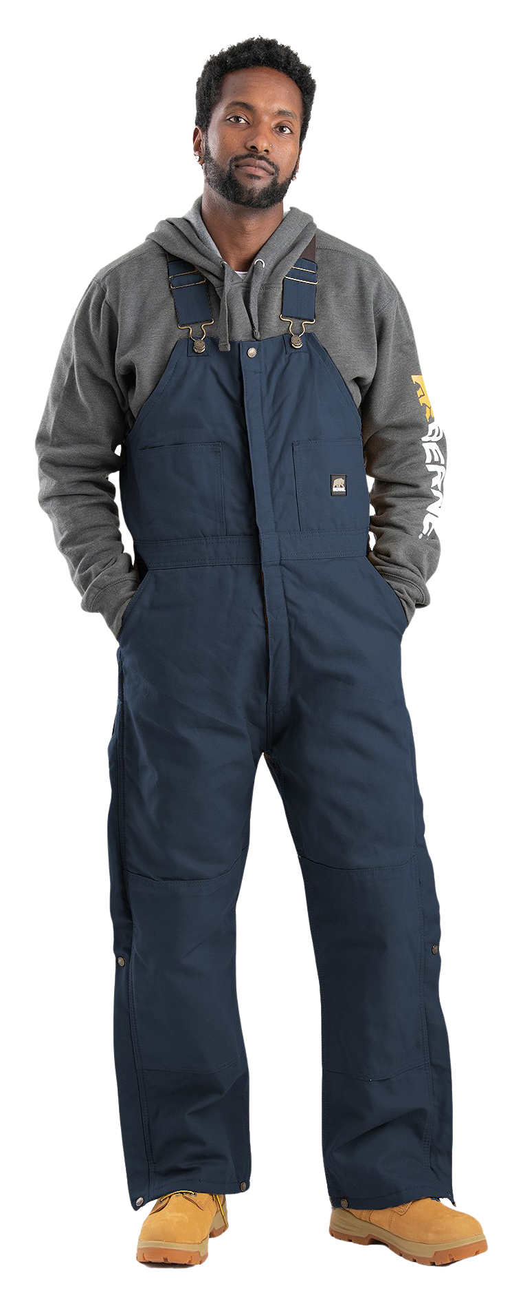 Image of Berne Heritage Insulated Duck Bib Overalls - Navy