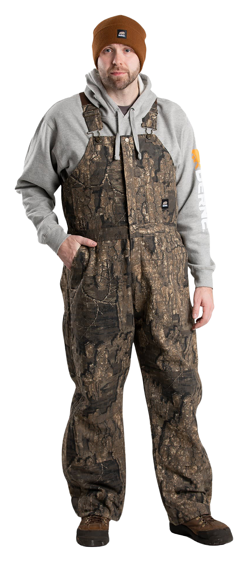 Image of Berne Heritage Insulated Duck Bib Overalls - Realtree Timber - XL - Short