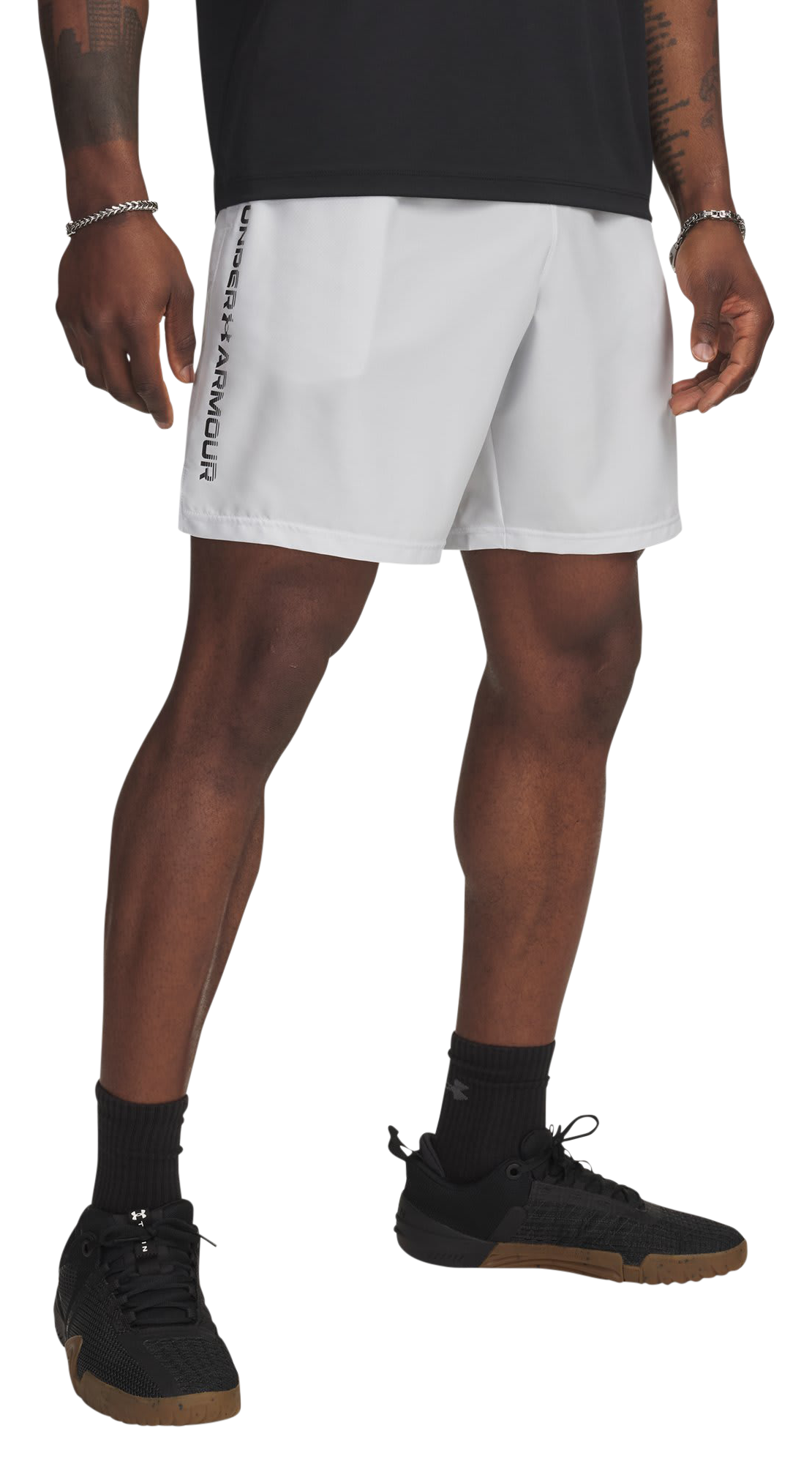 Image of Under Armour Tech Woven Wordmark Shorts - Distant Gray
