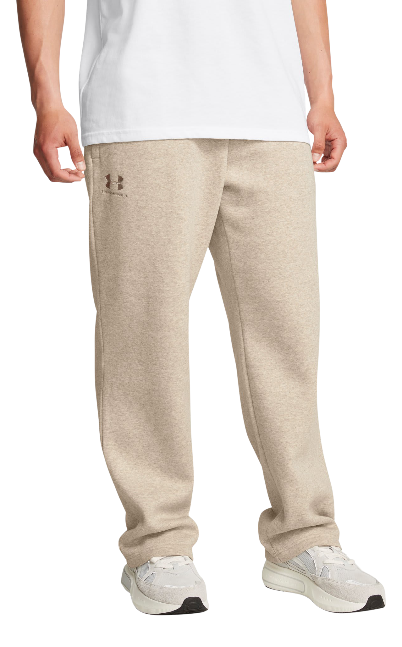 Image of Under Armour Icon Fleece Pants - Timberwolf Taupe Light Heather/Timberwolf Taupe Light Heather - 3XL