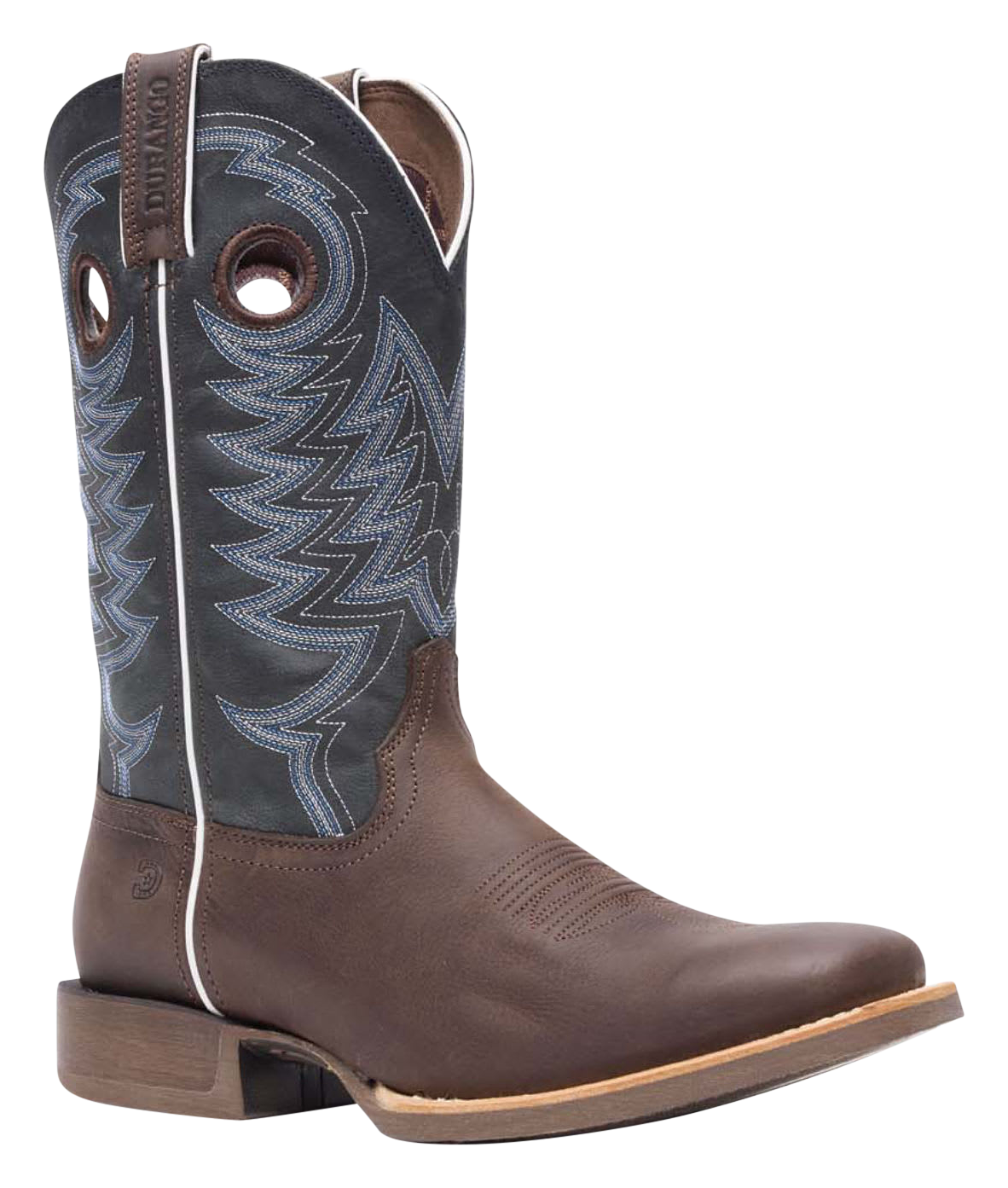 Image of Durango Rebel Pro Western Boots with Pull Holes for Men - Belgian Brown/Denim Blue
