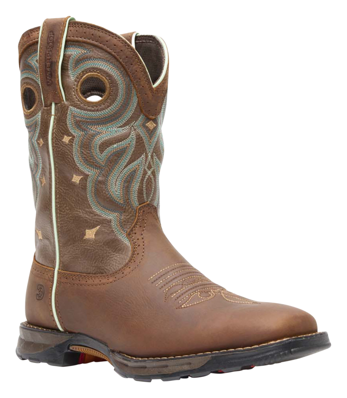 Image of Durango Maverick Waterproof Western Work Boots for Women - Rugged Tan