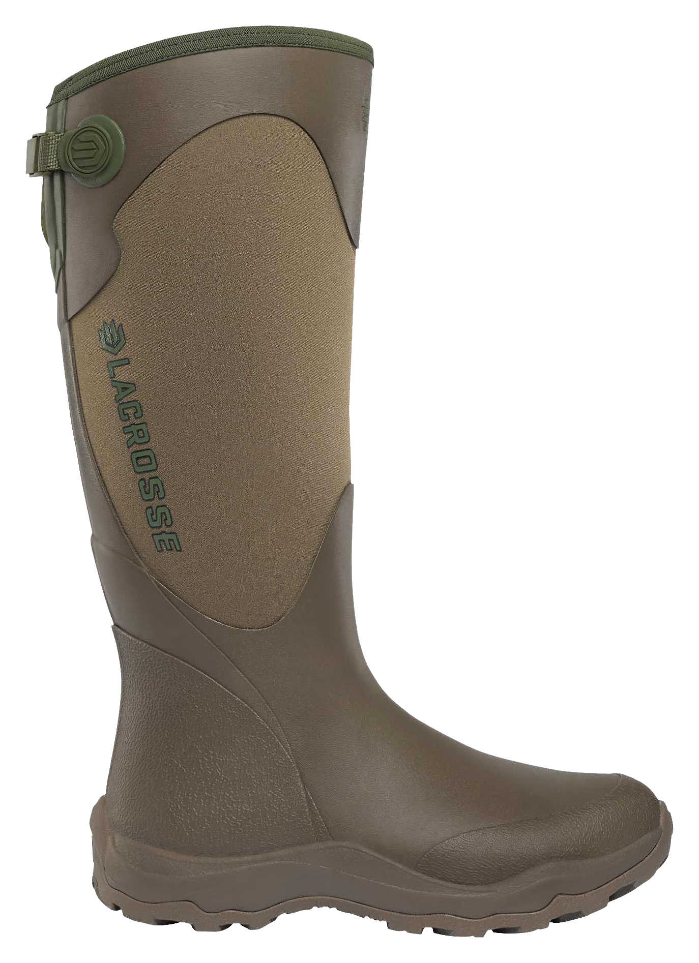 Image of LaCrosse Alpha Agility Rubber Boots for Ladies - Brown/Green - 9M
