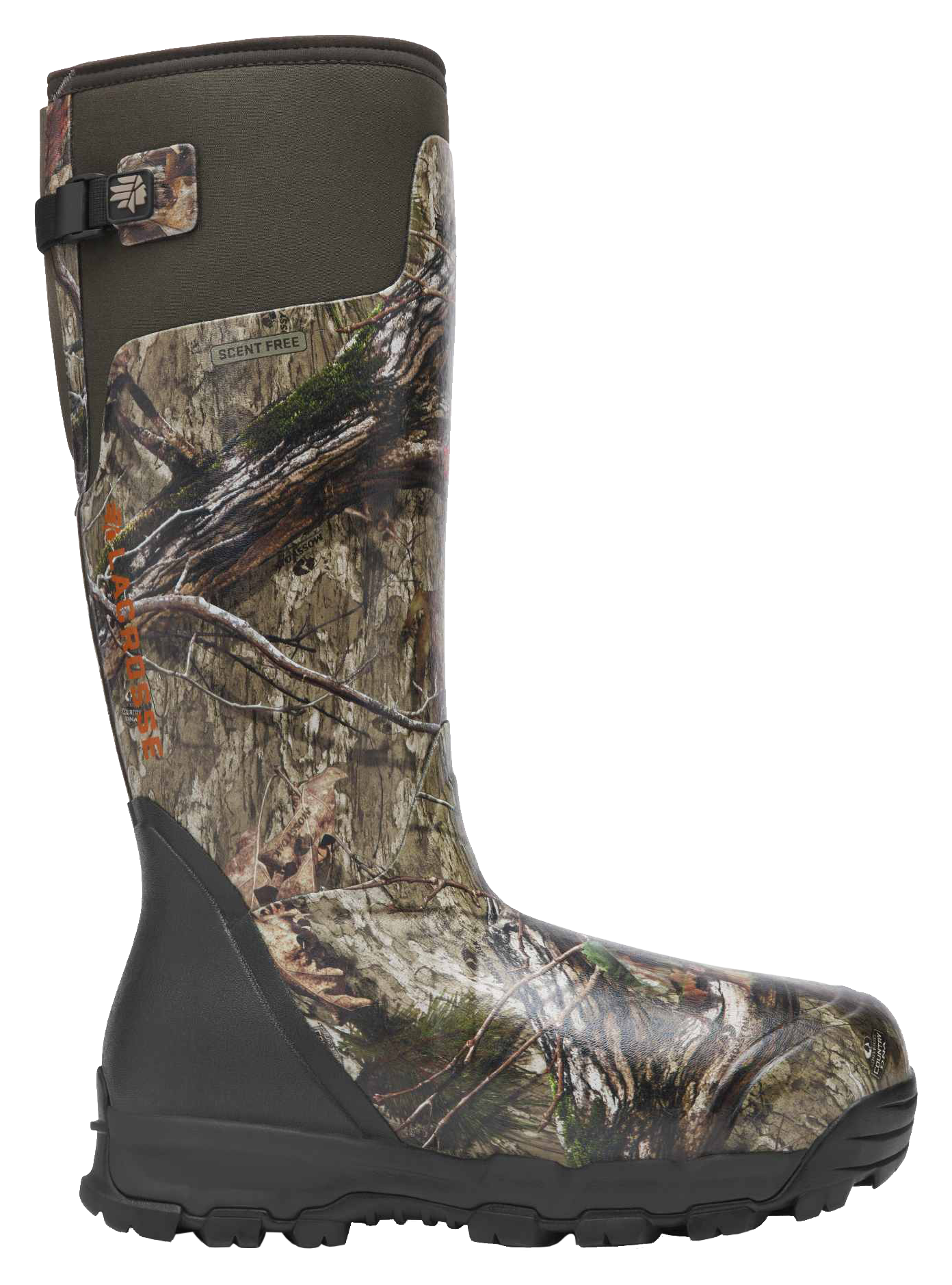 Image of LaCrosse Alphaburly Pro 1600 Waterproof Rubber Boots for Men - Mossy Oak Country DNA - 8M