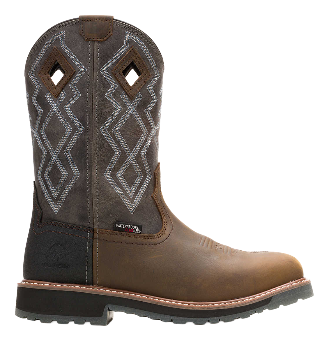 Image of Wolverine Rancher Pro HyperRest Waterproof Composite-Toe Wellington Work Boots for Men - Titanium - 9XW