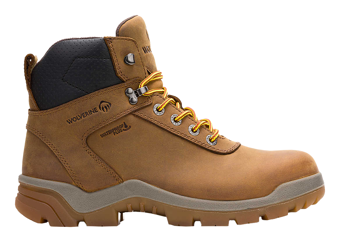 Image of Wolverine Vantage HyperRest CarbonMax Waterproof Composite Toe Work Boots for Men - Dark Tan - 8XW