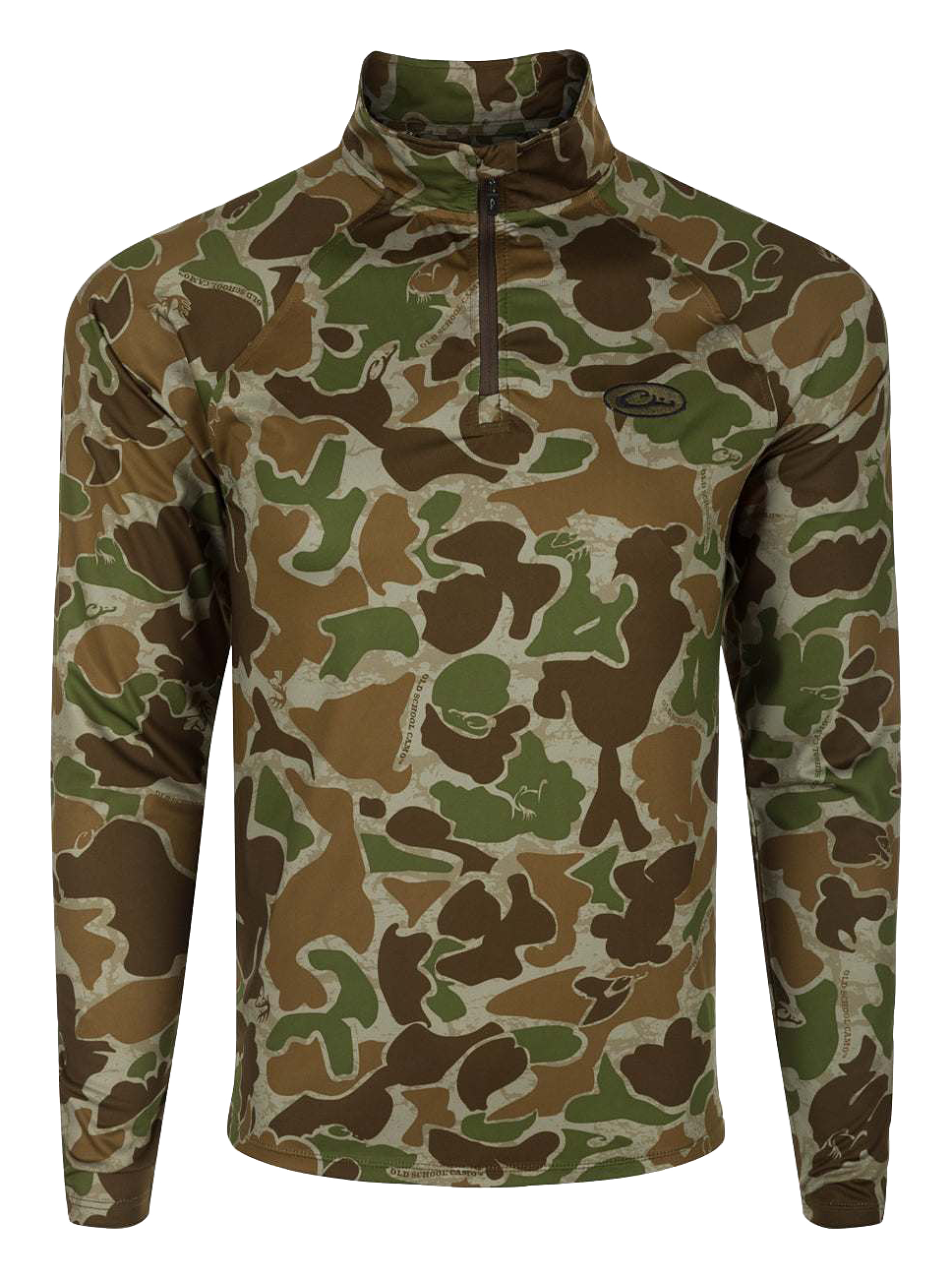 Image of Drake Waterfowl EST Microlite Quarter-Zip Pullover - Old School Green - XXXL