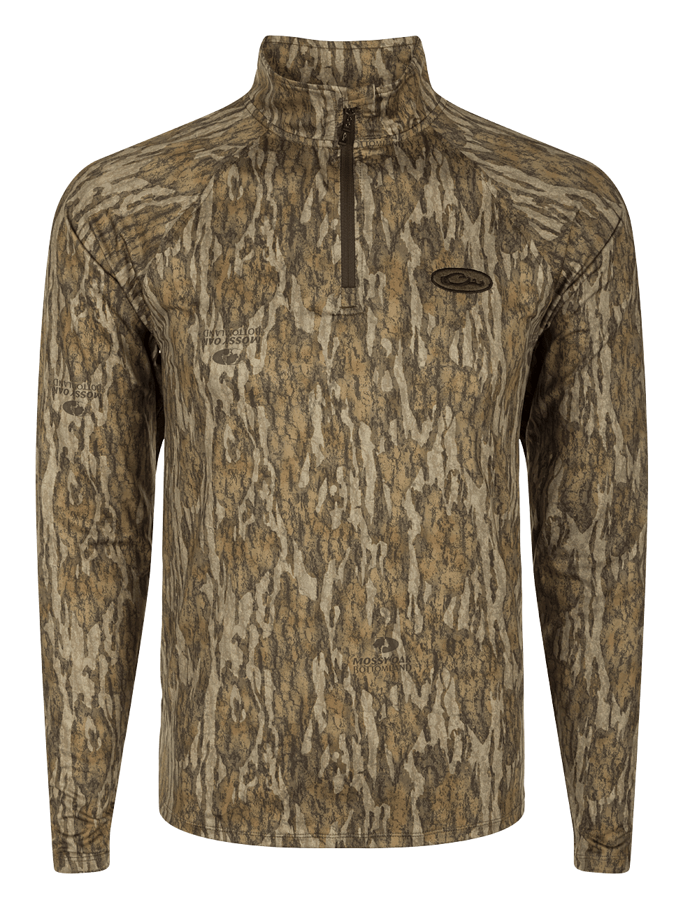 Image of Drake Waterfowl EST Microlite Quarter-Zip Pullover - Mossy Oak Bottomland - XXXL