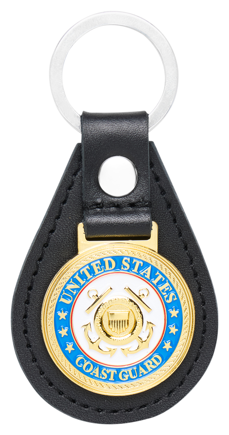 Image of Bass Pro Shops Coast Guard Leather Keychain