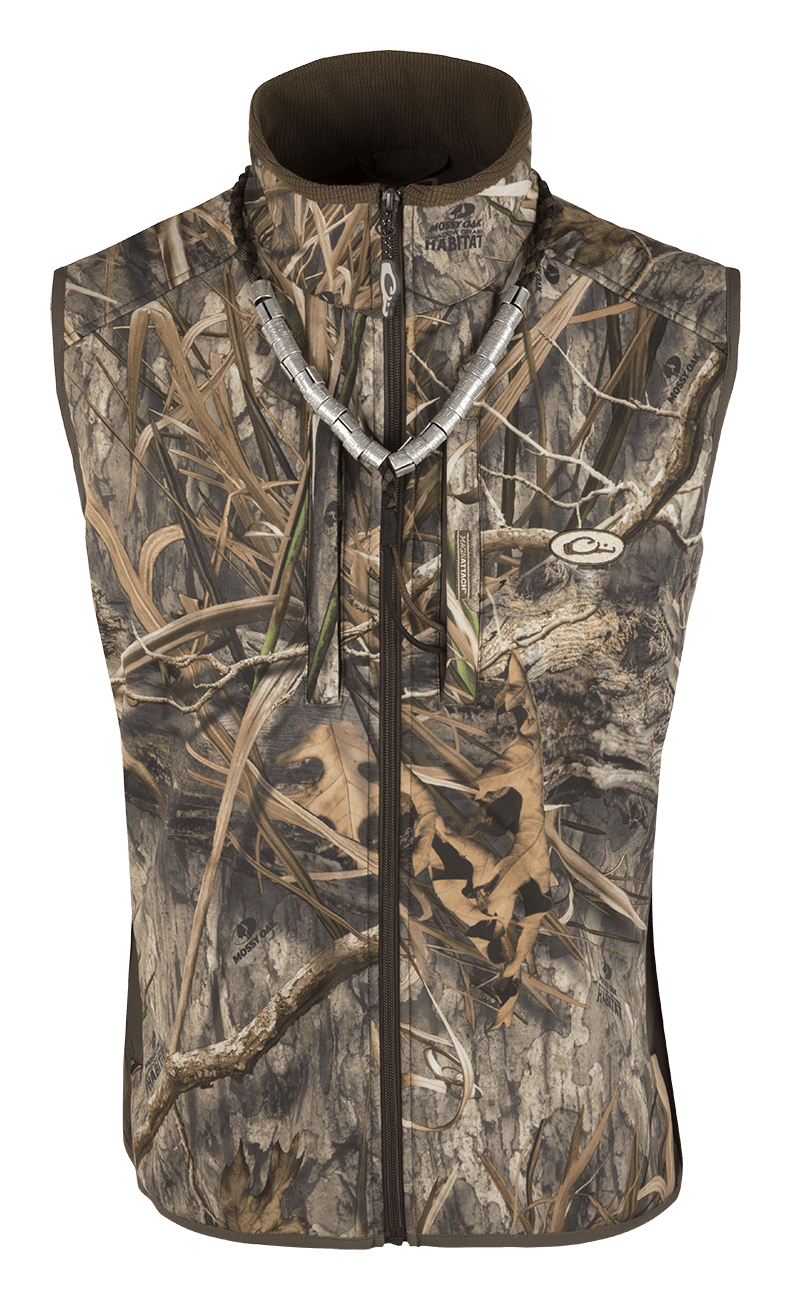 Image of Drake Waterfowl EST Camo Windproof Tech Vest - Mossy Oak Shadow Grass Habitat - 2XL