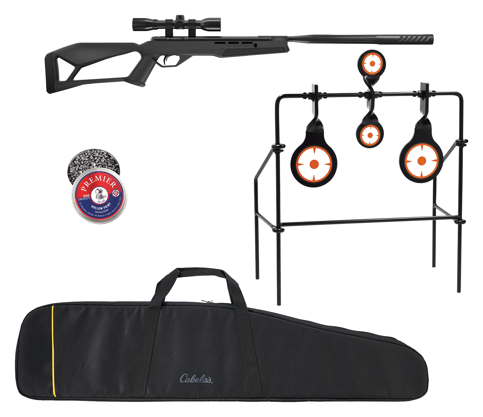 Image of Crosman Fire Sync Nitro Piston Air Rifle Bundle - .22