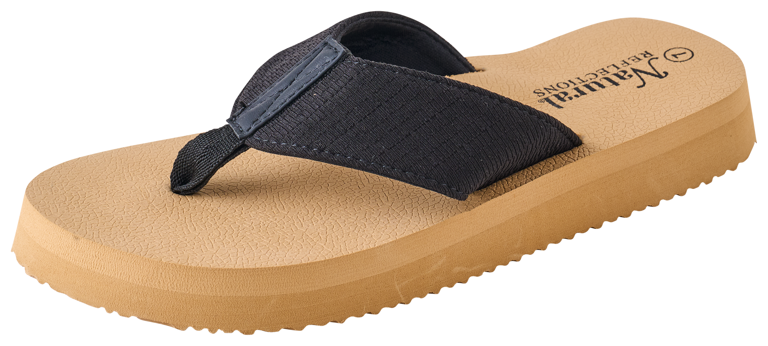 Image of Natural Reflections Sadie Flip Sandals for Ladies - Black