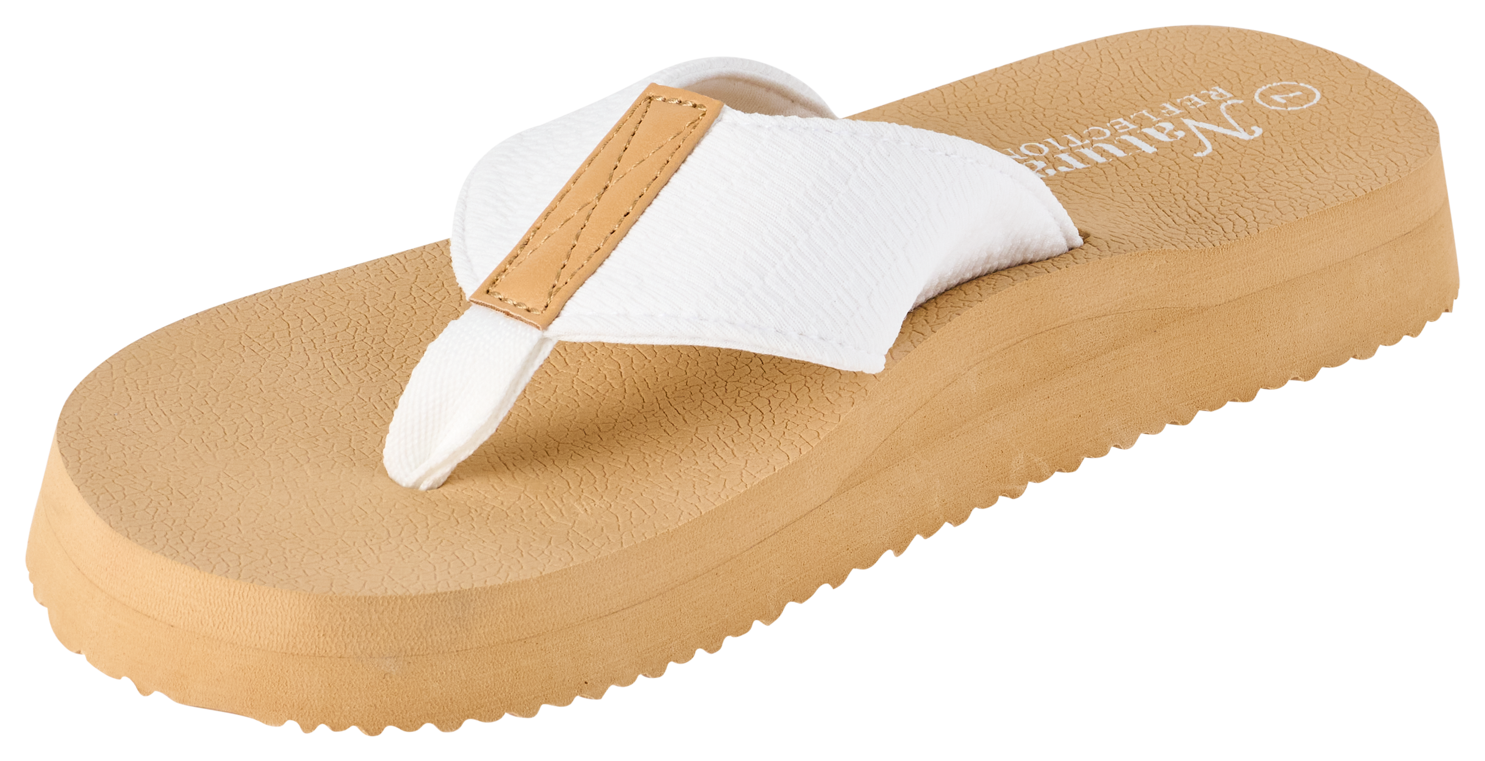 Image of Natural Reflections Sadie Flip Sandals for Ladies - White