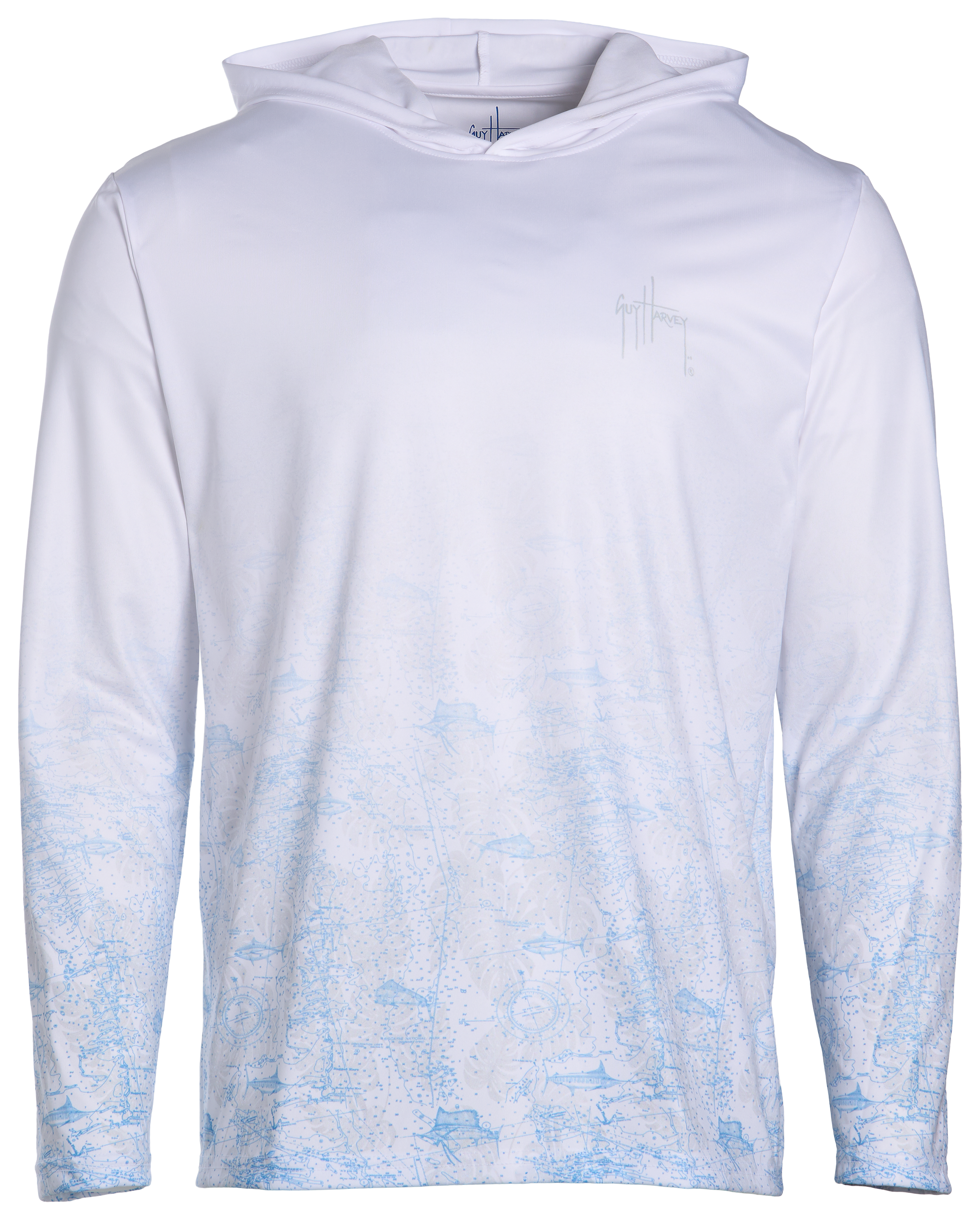 Guy Harvey Eco Cast Ombre Sun Protection Long-Sleeve Hooded Shirt - Marpat Rise