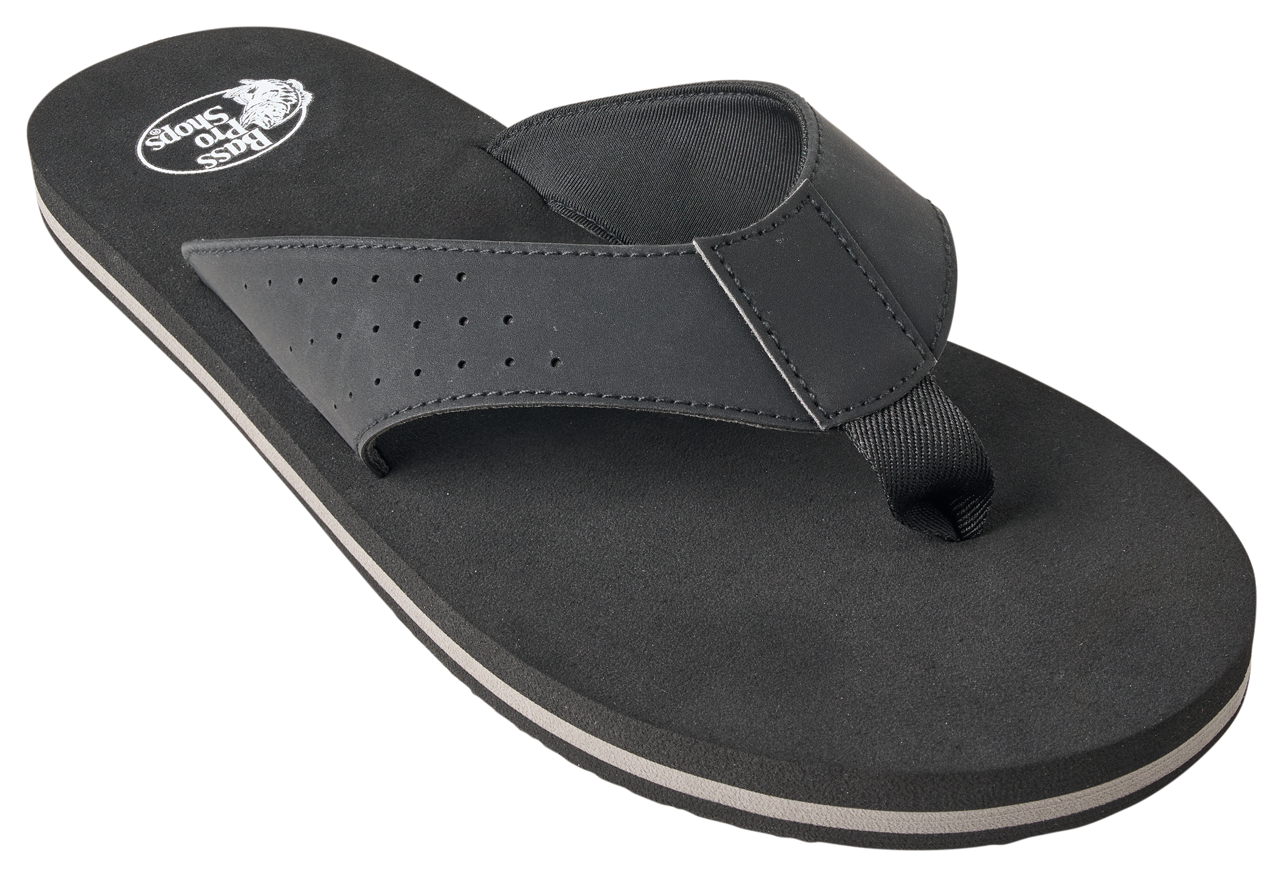 Image of Bass Pro Shops Chandler Flip Flops for Men - Black