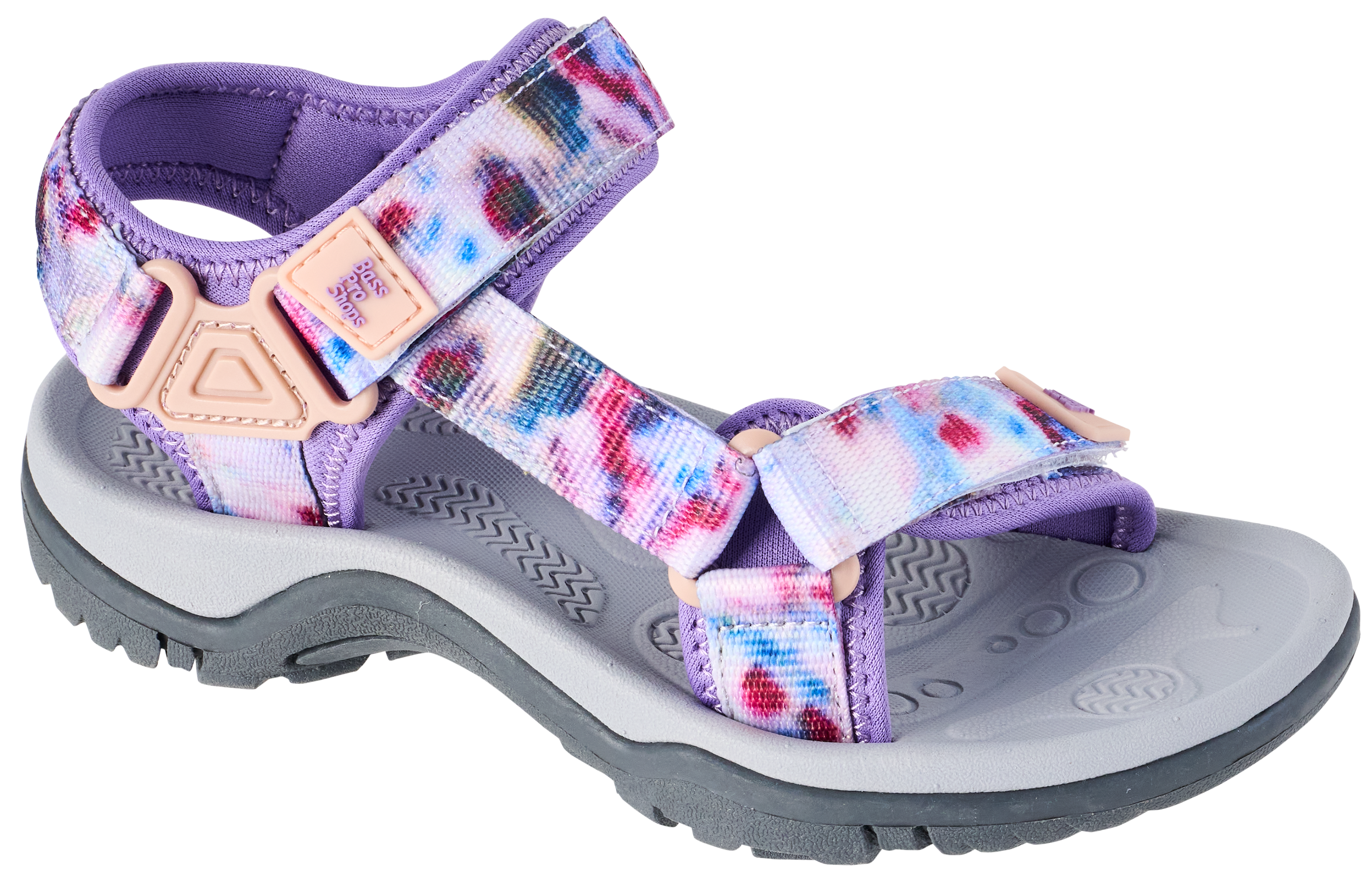 Image of Bass Pro Shops Water Ghost Sandals for Kids - Purple Multi