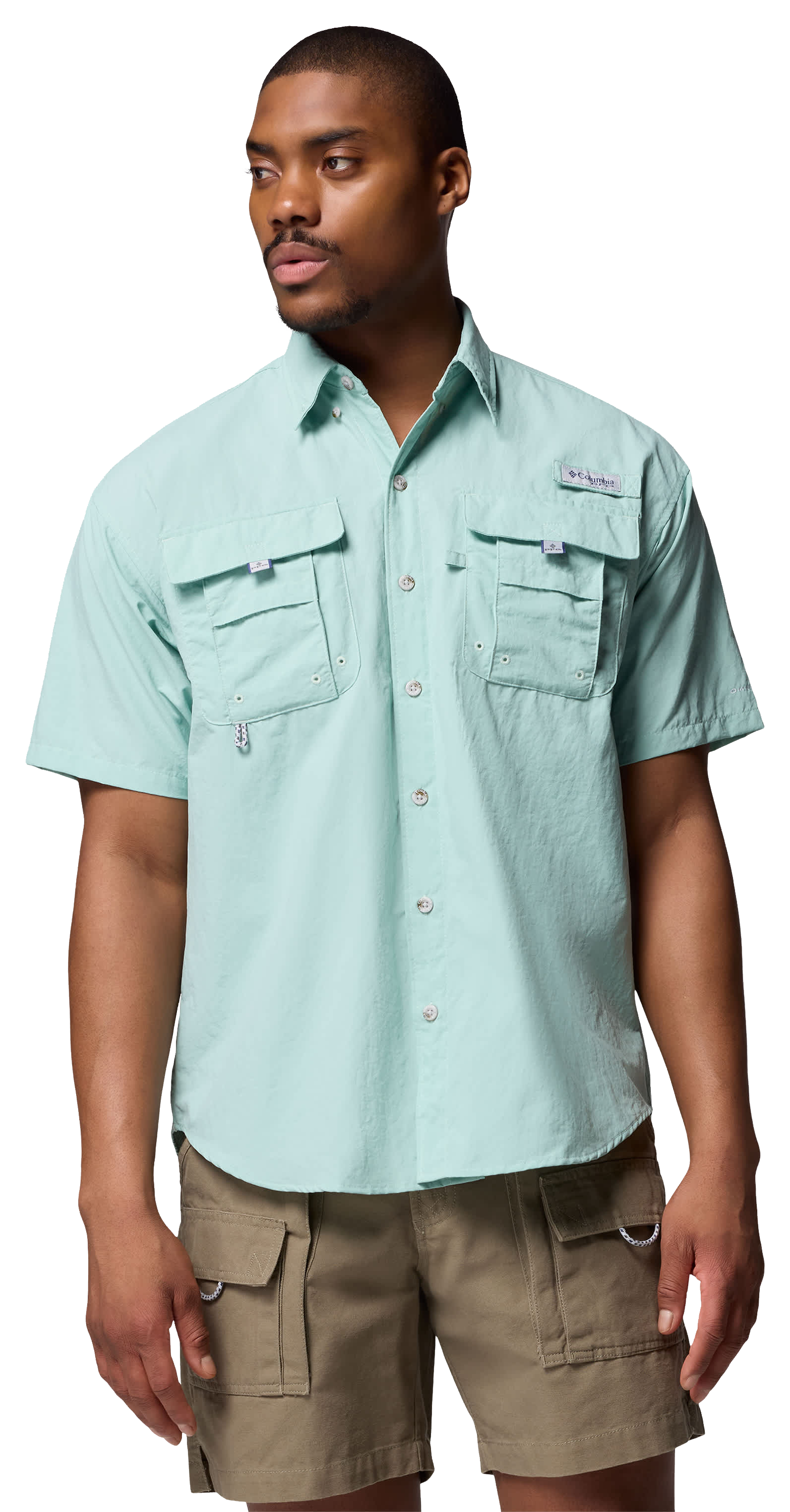Image of Columbia Bahama Short-Sleeve Button-Down Shirt - Misty Jade