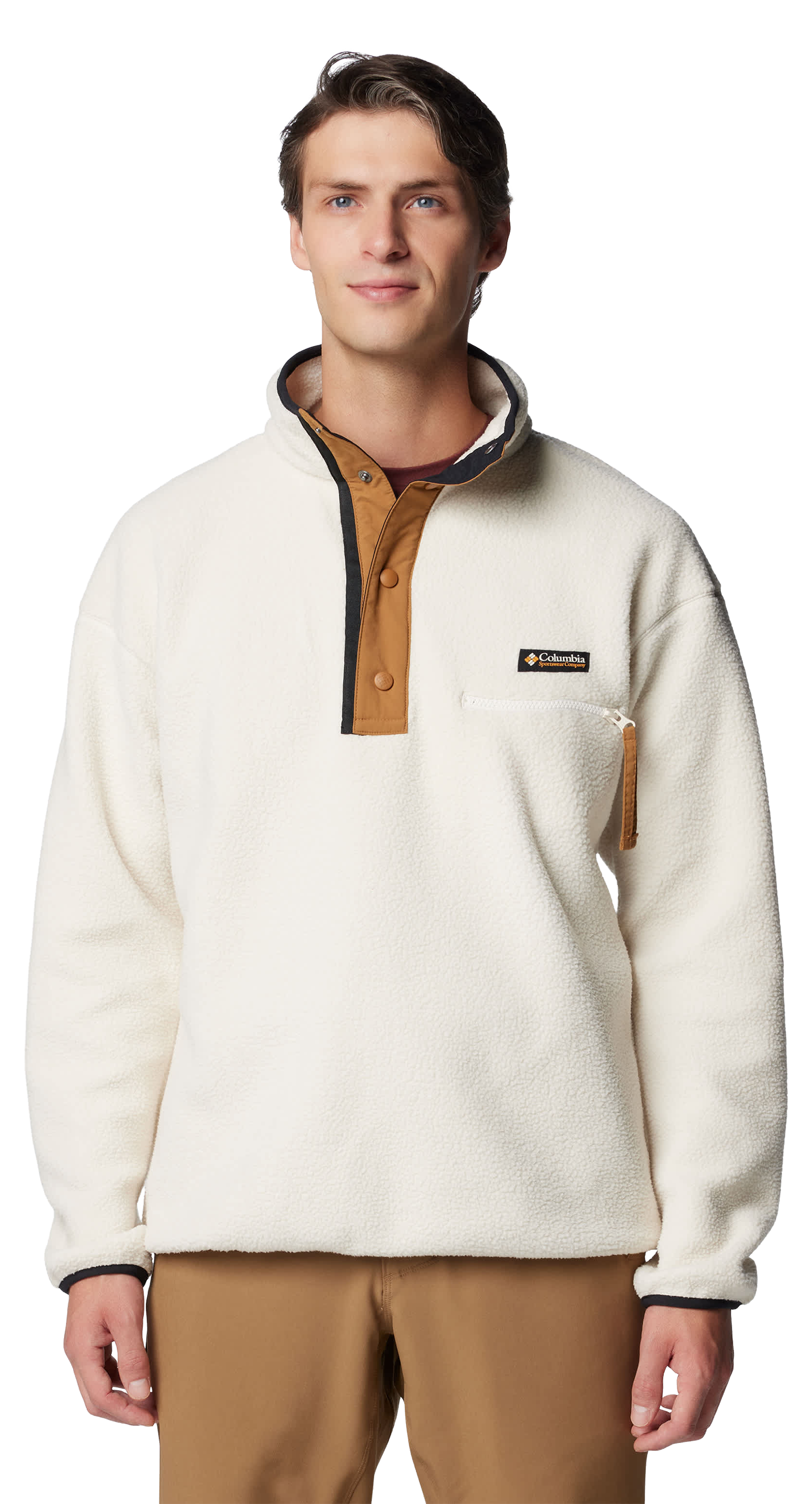 Image of Columbia Helvetia II Printed Half-Snap Fleece Pullover - Chalk - XXL