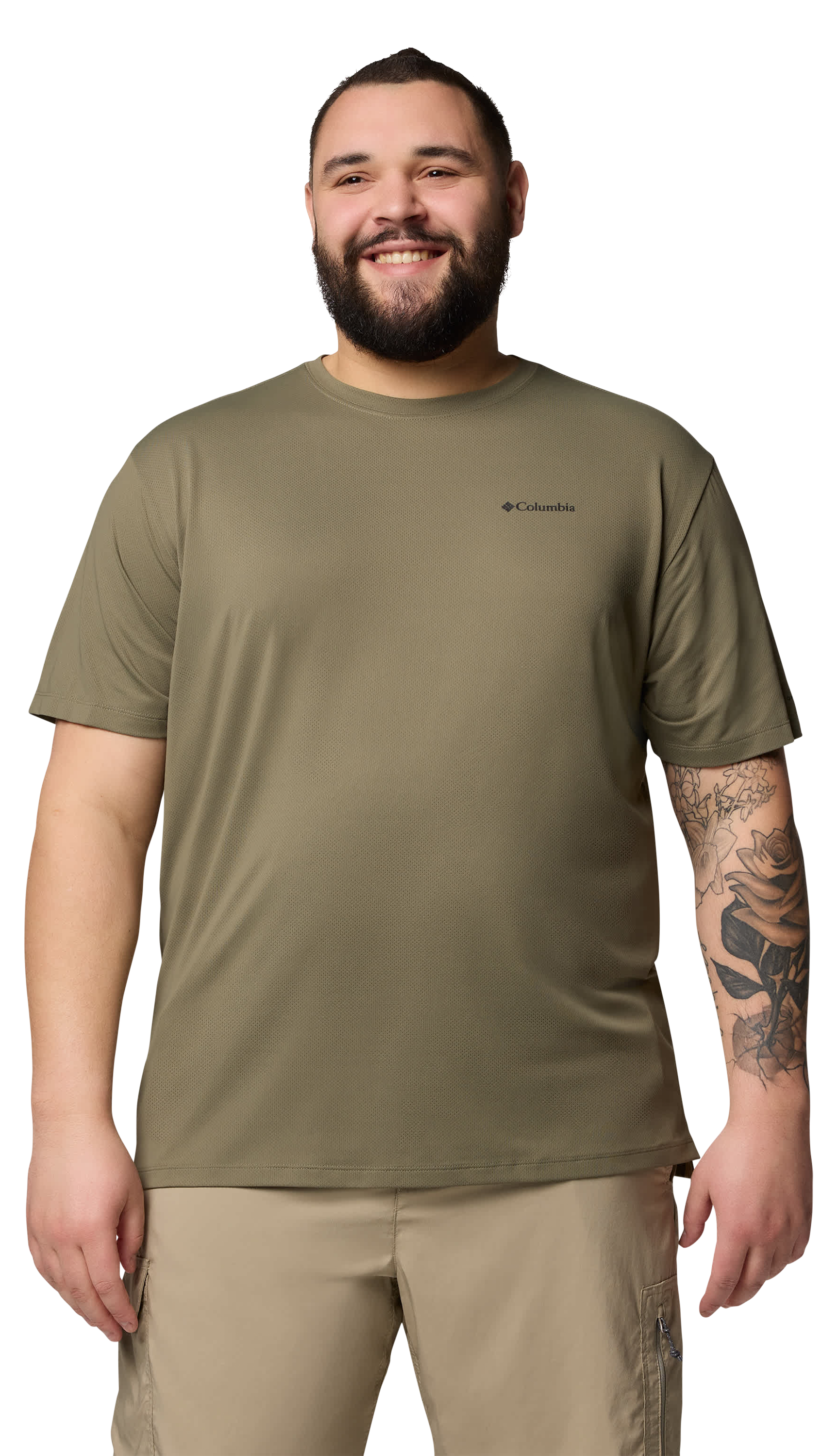 Image of Columbia Tech Trail Utility Short-Sleeve T-Shirt - Stone Green