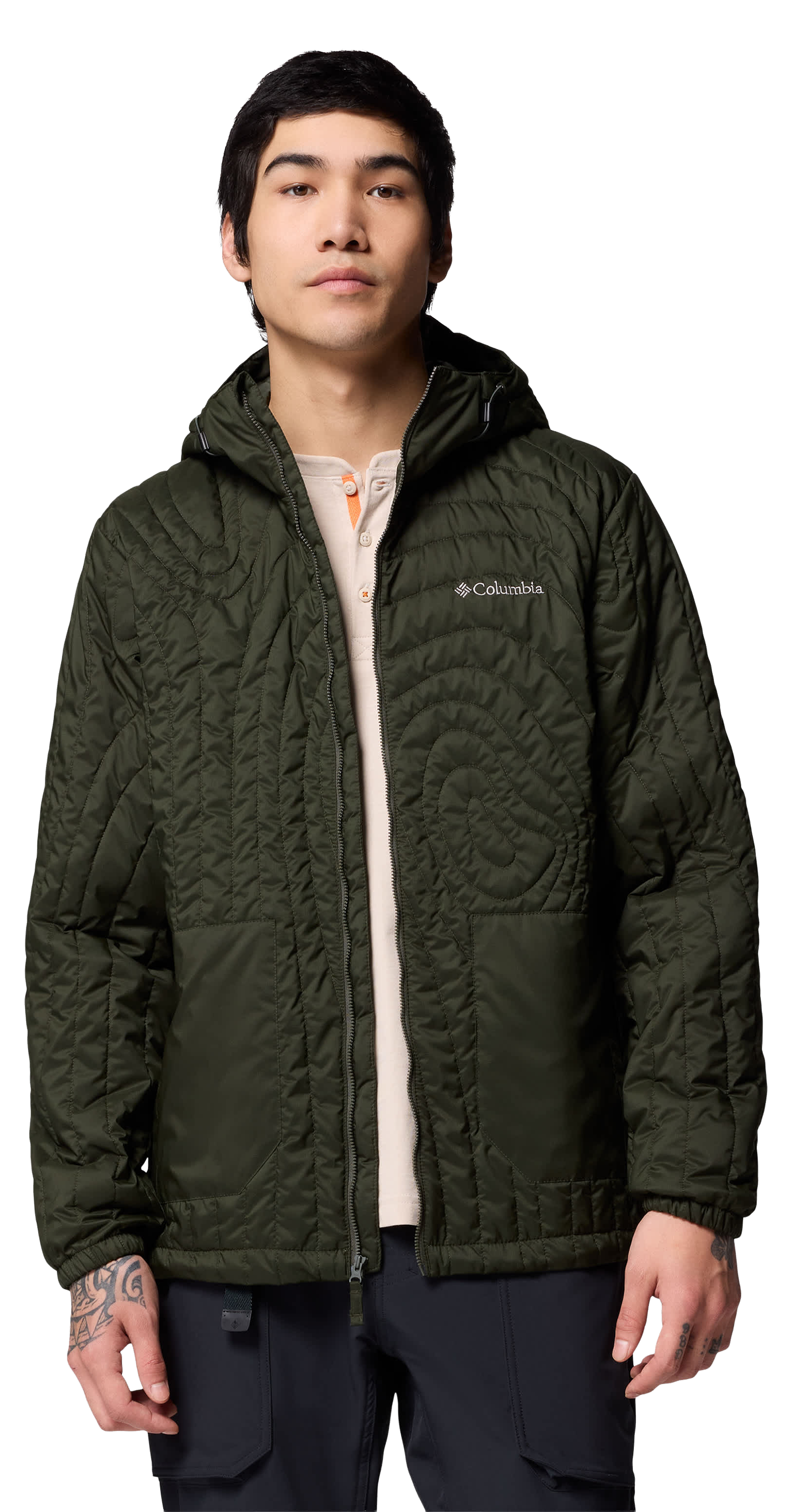 Image of Columbia Landroamer Quilted Hooded Jacket - Greenscape - XL
