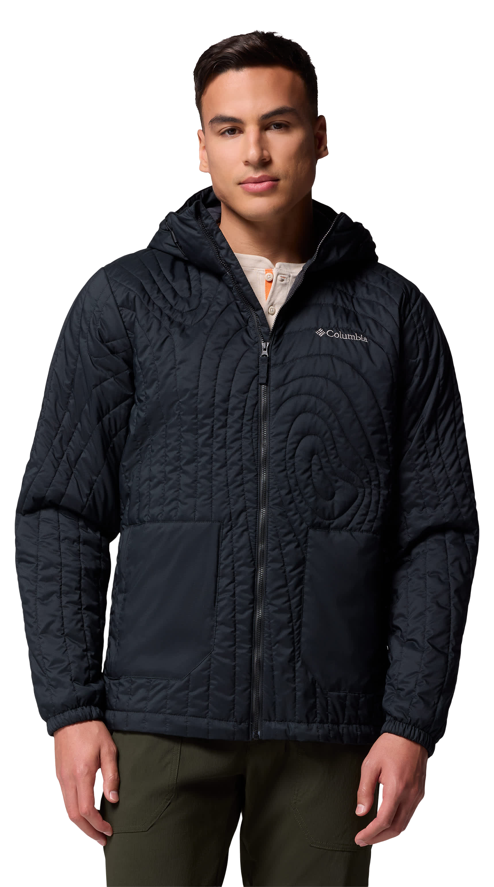 Image of Columbia Landroamer Quilted Hooded Jacket - Black - L