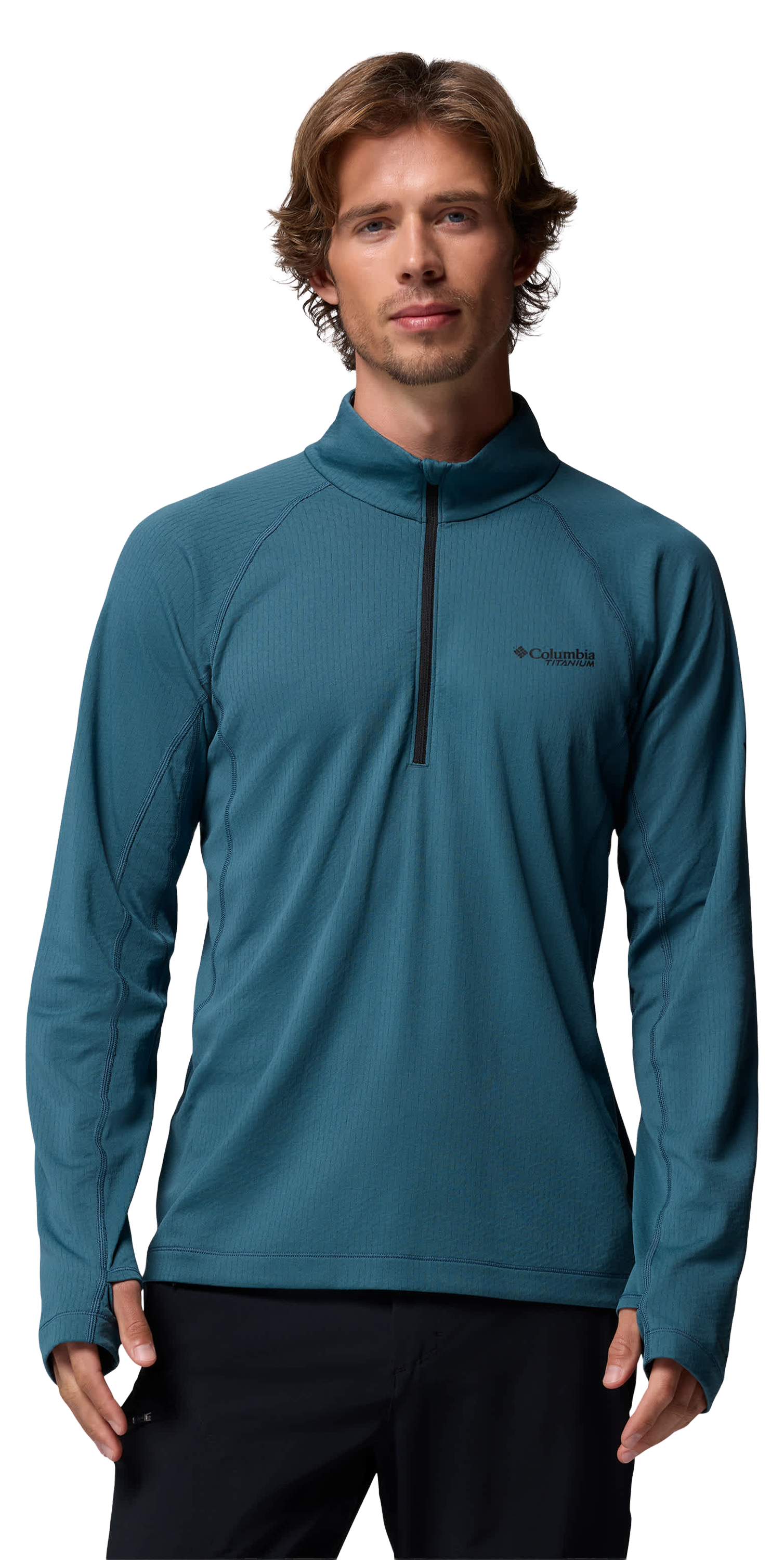 Image of Columbia DriVenture Half-Zip Shirt - Everblue/Black - M