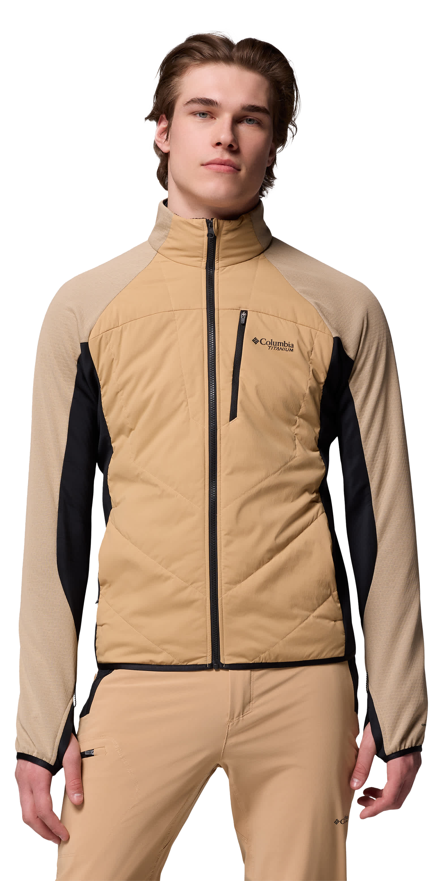 Image of Columbia Arctic Crest Hybrid Jacket - Canoe/Black - L