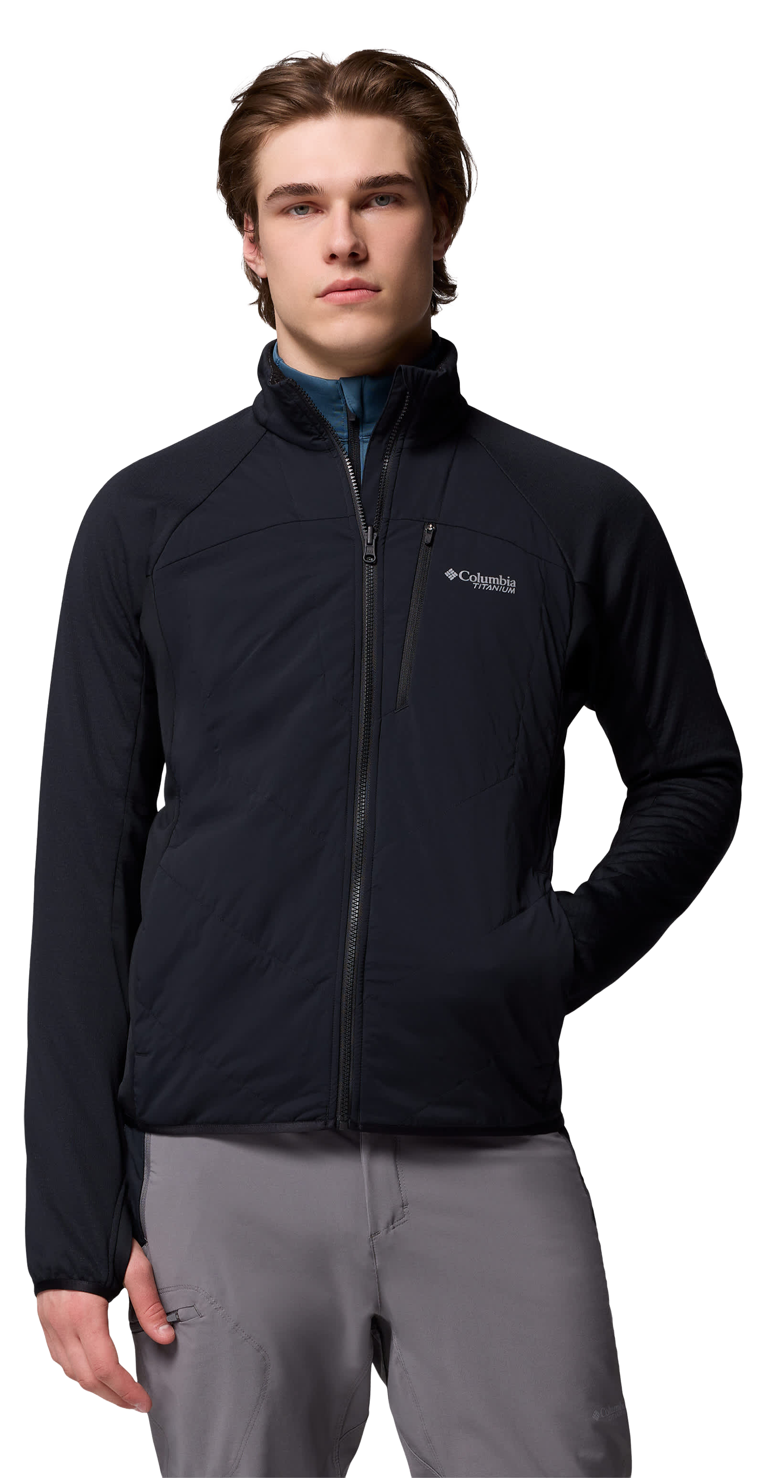Image of Columbia Arctic Crest Hybrid Jacket - Black - L