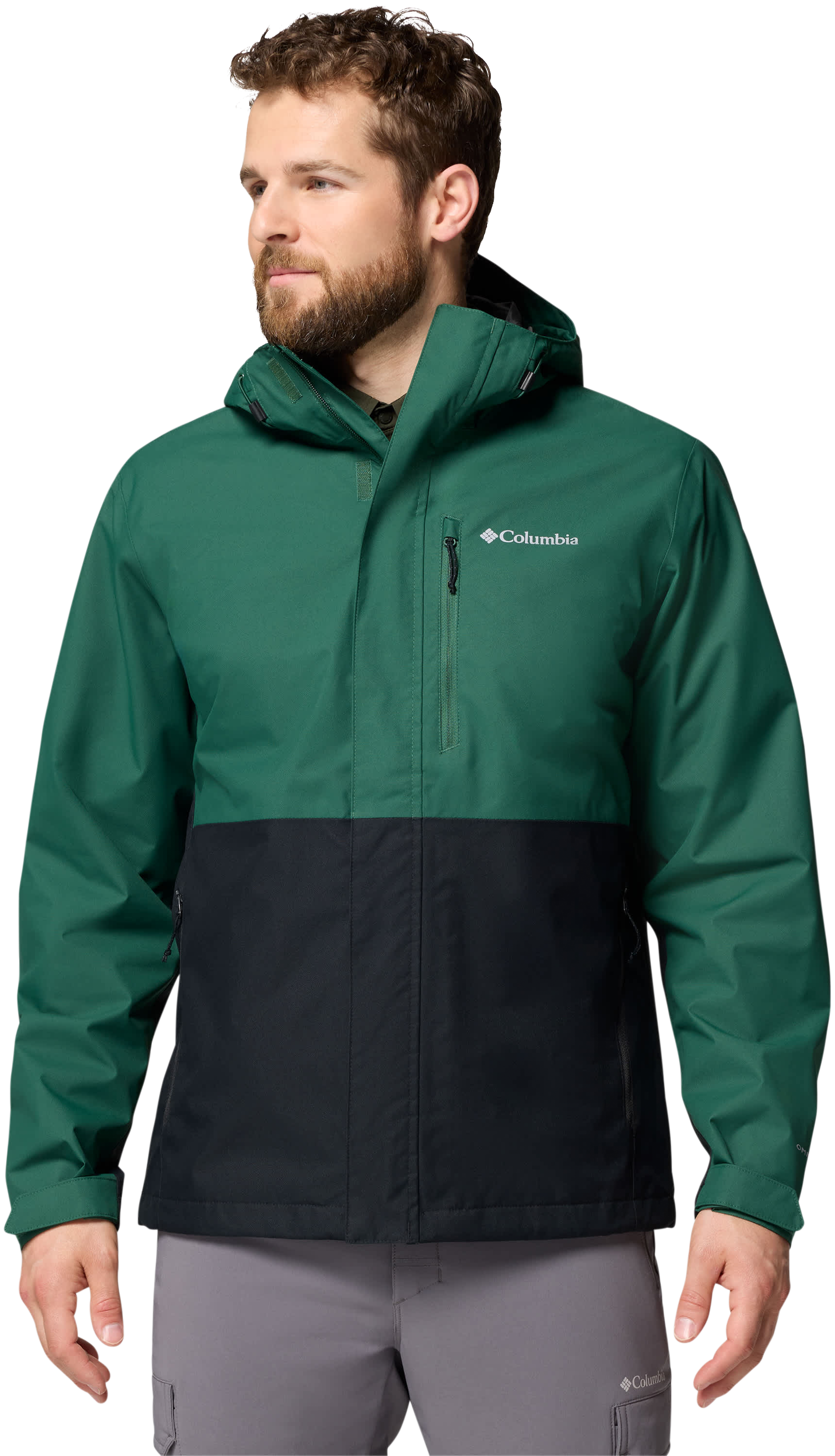 Image of Columbia Hikebound II Rain Jacket - Rain Forest/Black - S