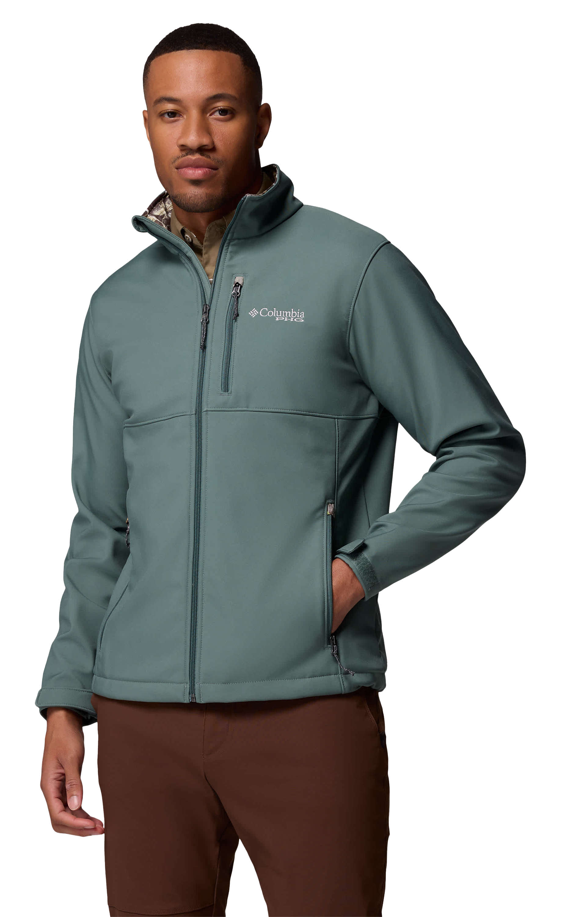 Image of Columbia PHG Ascender II Softshell Jacket - Pond/Timberwoods Camo - L