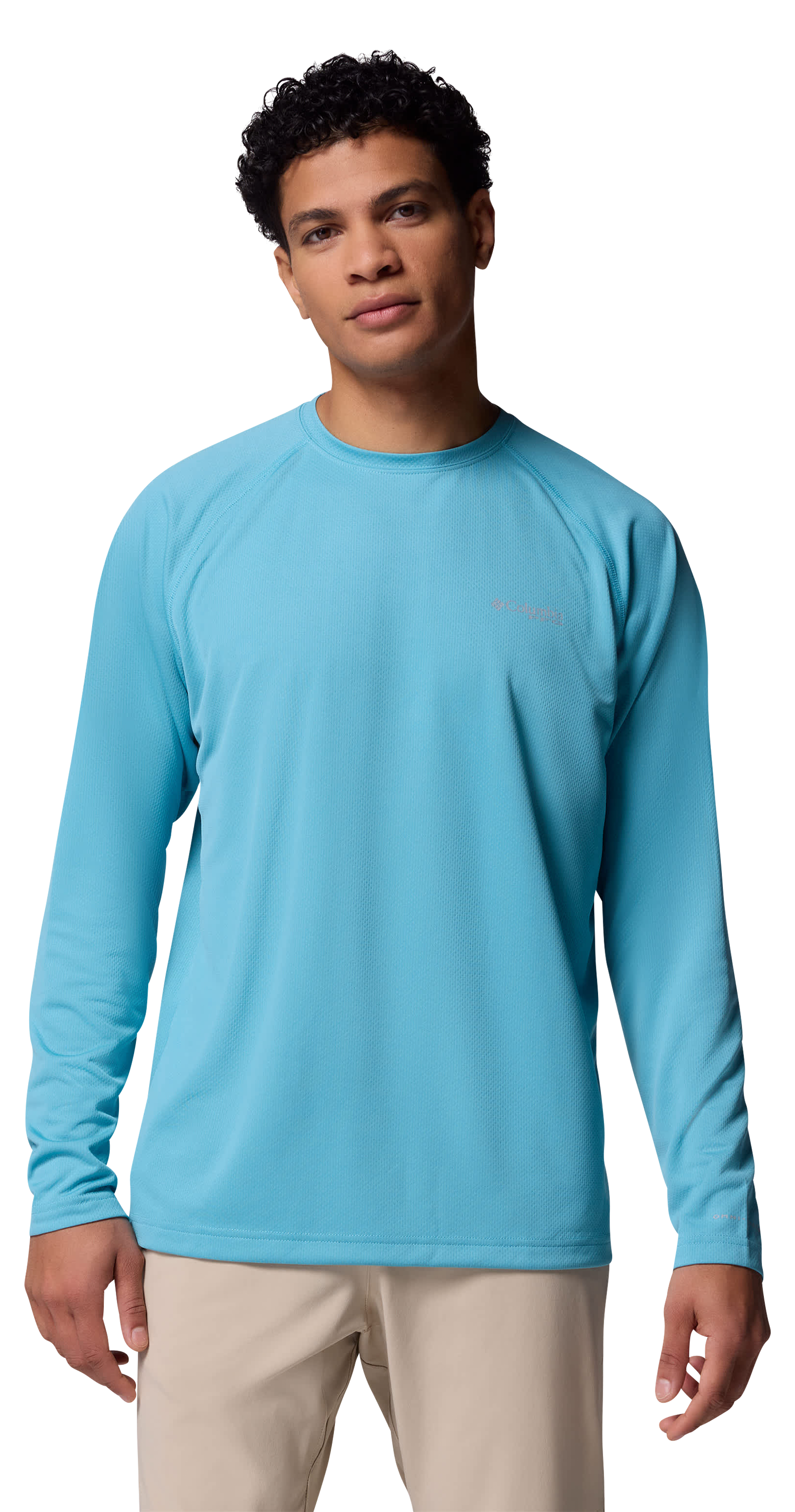 Image of Columbia PFG Solar Stream Long-Sleeve Shirt - Vintage Blue - XS