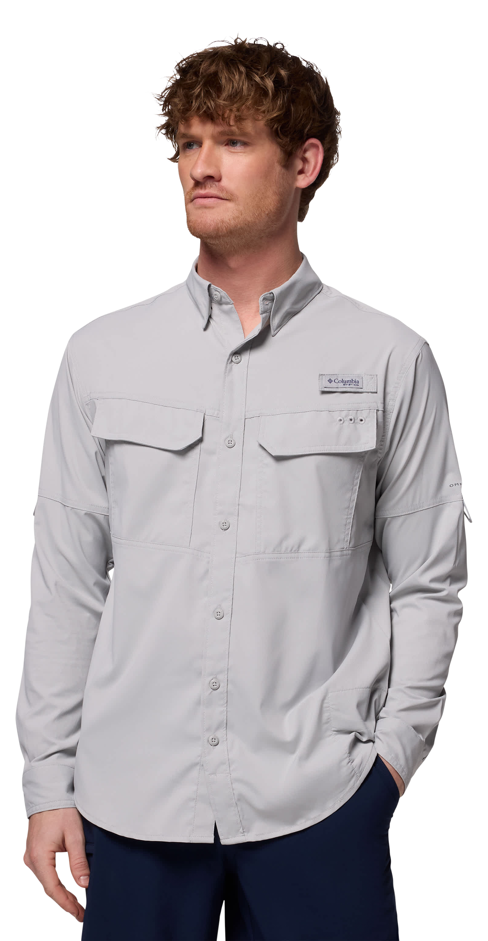 Image of Columbia Skiff Guide II Long-Sleeve Button-Down Shirt - Cool Grey - XXL