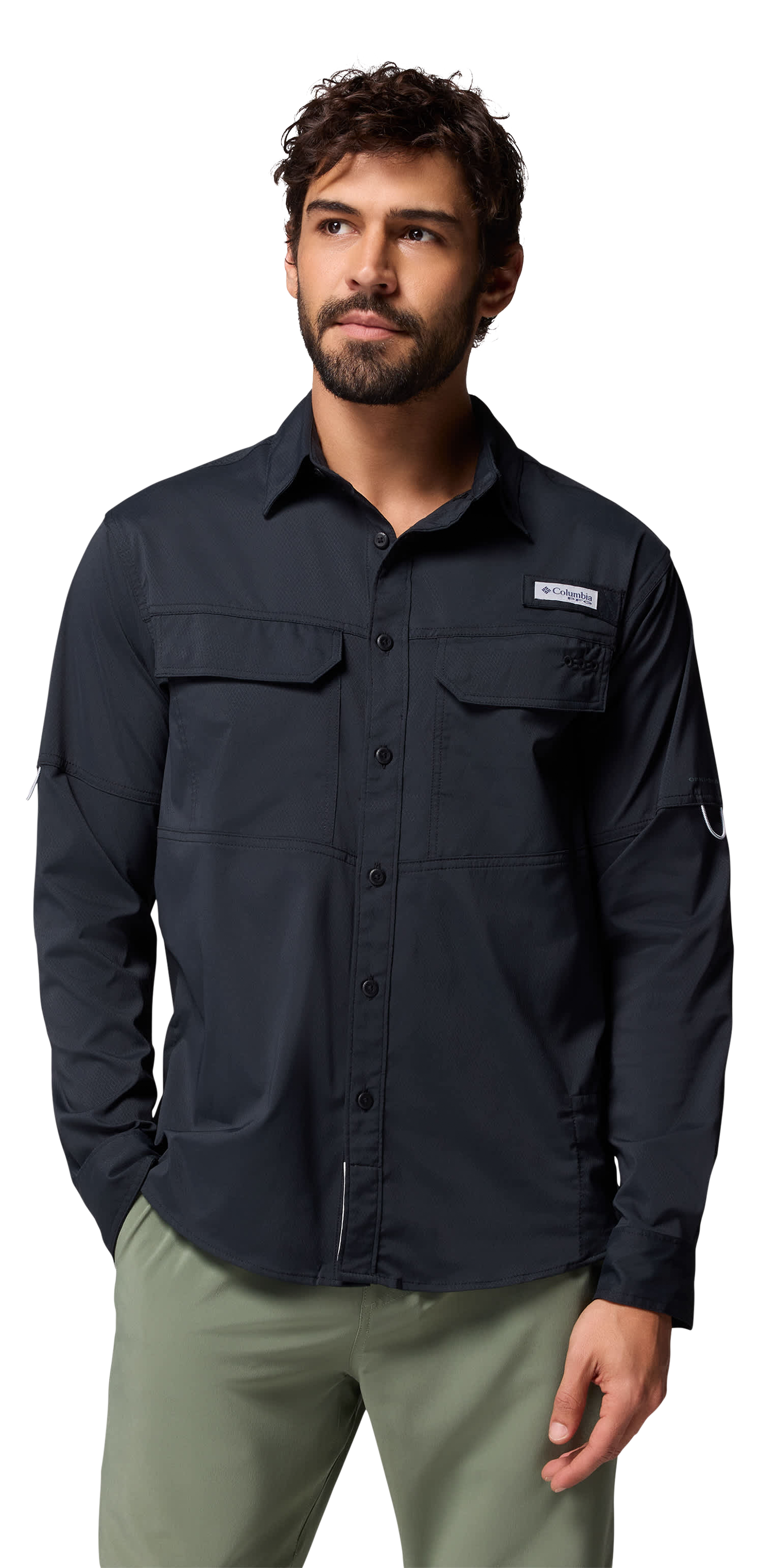 Image of Columbia Skiff Guide II Long-Sleeve Button-Down Shirt - Black - L