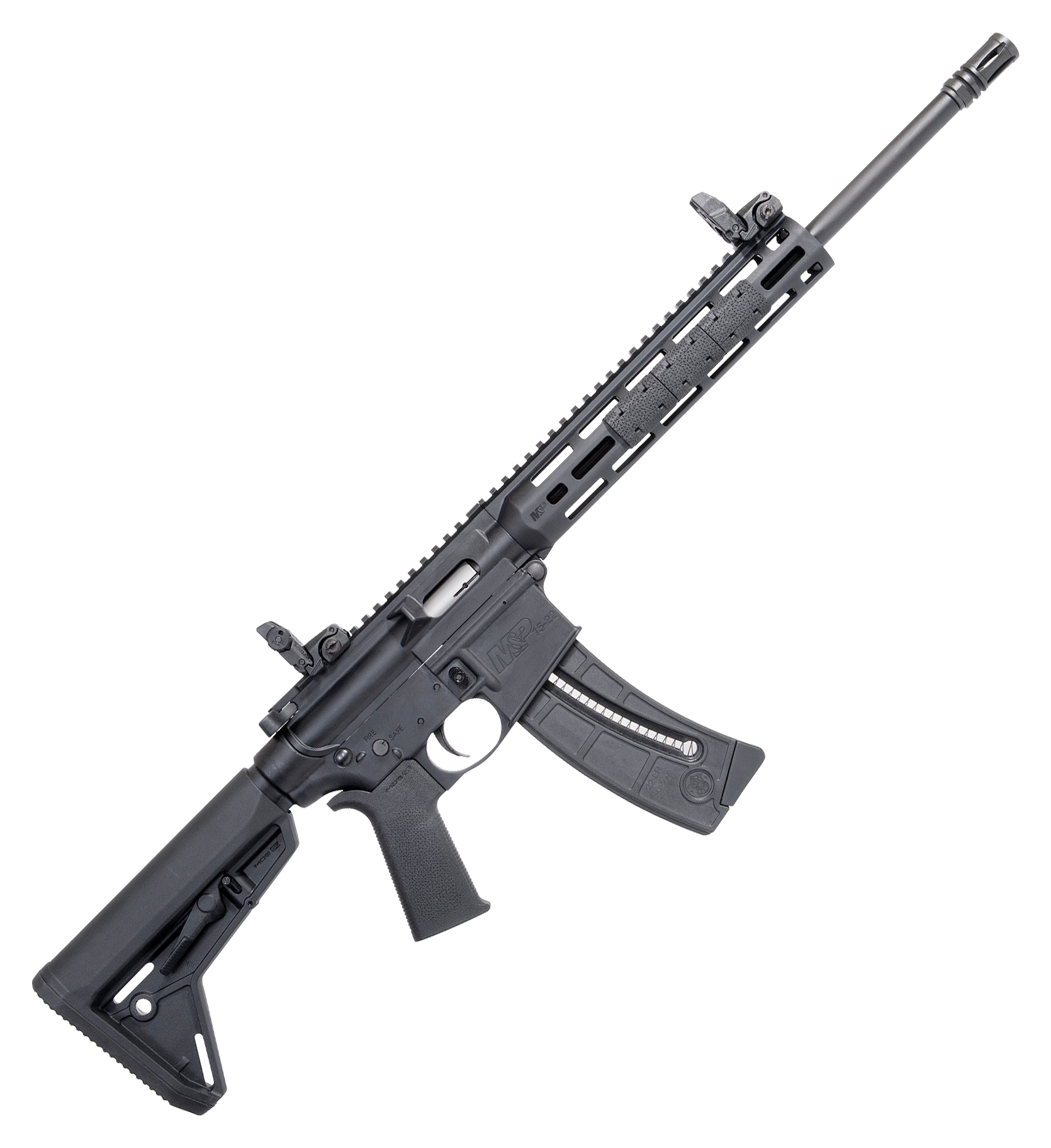 Image of Smith & Wesson M&P 15-22 Sport MOE SL Semi-Auto Blow-Back Rifle - Matte Black