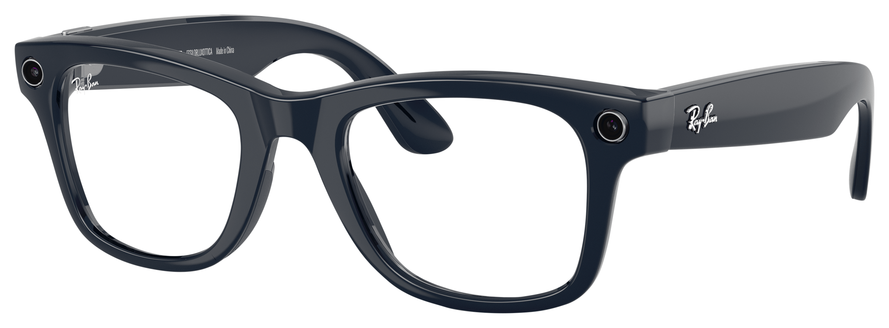 Image of Ray-Ban Meta Wayfarer Gen 2 RW4012 Transitions Sunglasses - Shiny Cosmic Blue/Clear/Sapphire Photochromic - Large