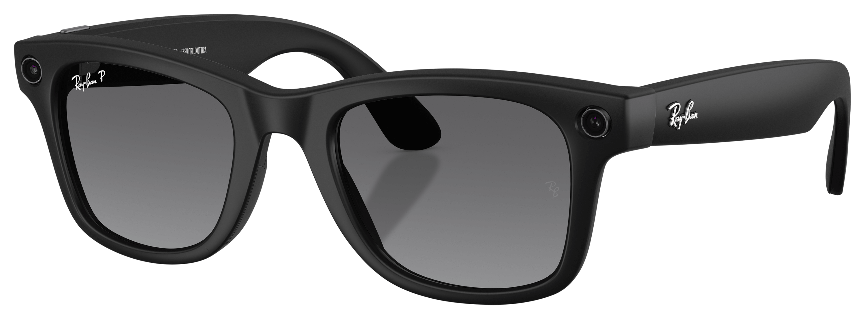 Image of Ray-Ban Meta Wayfarer Gen 2 RW4012 Gradient Polarized Sunglasses - Matte Black/Graphite Gradient - Large