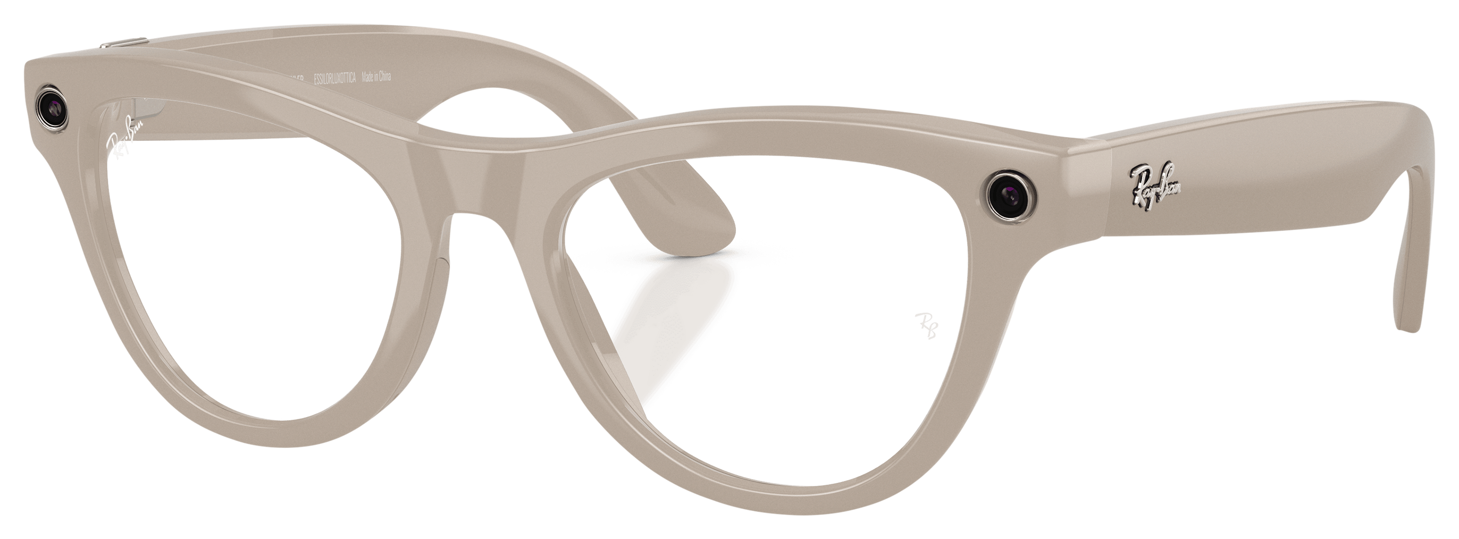 Image of Ray-Ban Meta Skyler Gen 2 RW4014 Transitions Sunglasses - Shiny Chalky Gray/Clear/Sapphire Photochromic - Medium