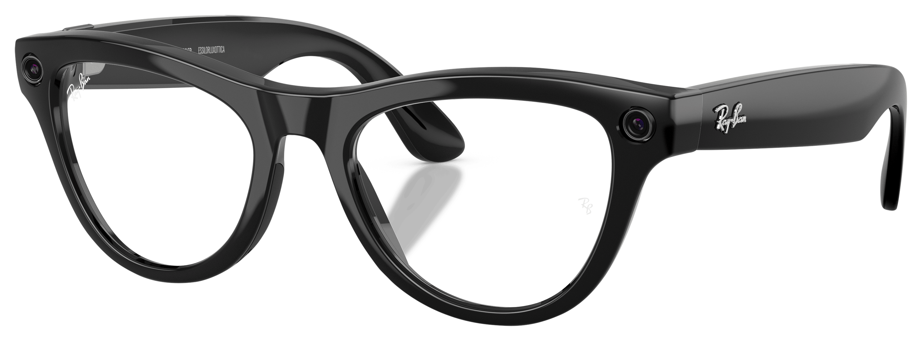 Image of Ray-Ban Meta Skyler Gen 2 RW4014 Transitions Sunglasses - Shiny Black/Cler/Amethyst Photochromic - Medium