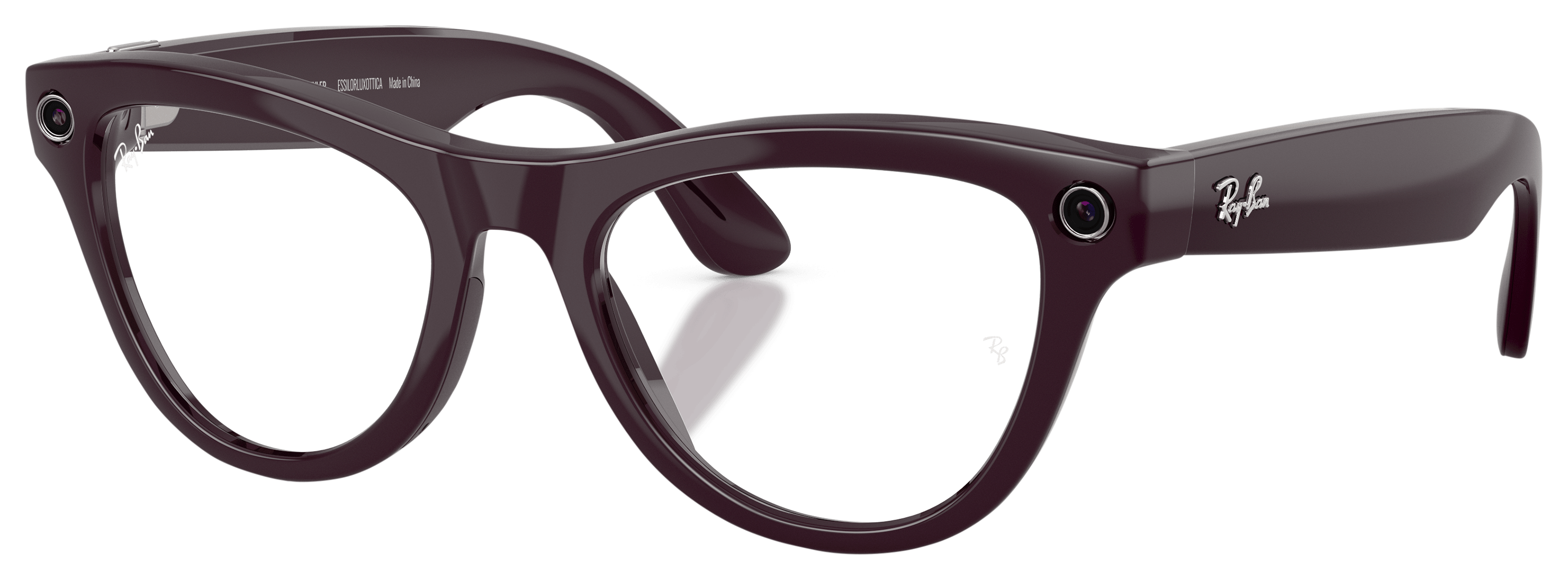 Image of Ray-Ban Meta Skyler Gen 2 RW4014 Transitions Sunglasses - Shiny Mystic Violet/Clear/Amethyst Photochromic - Medium