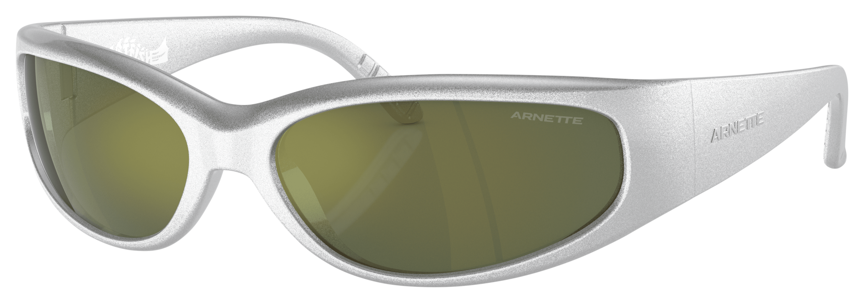 Image of Arnette Catfish AN4302 Sunglasses - Metallic Silver/Dark Green Mirror - Large
